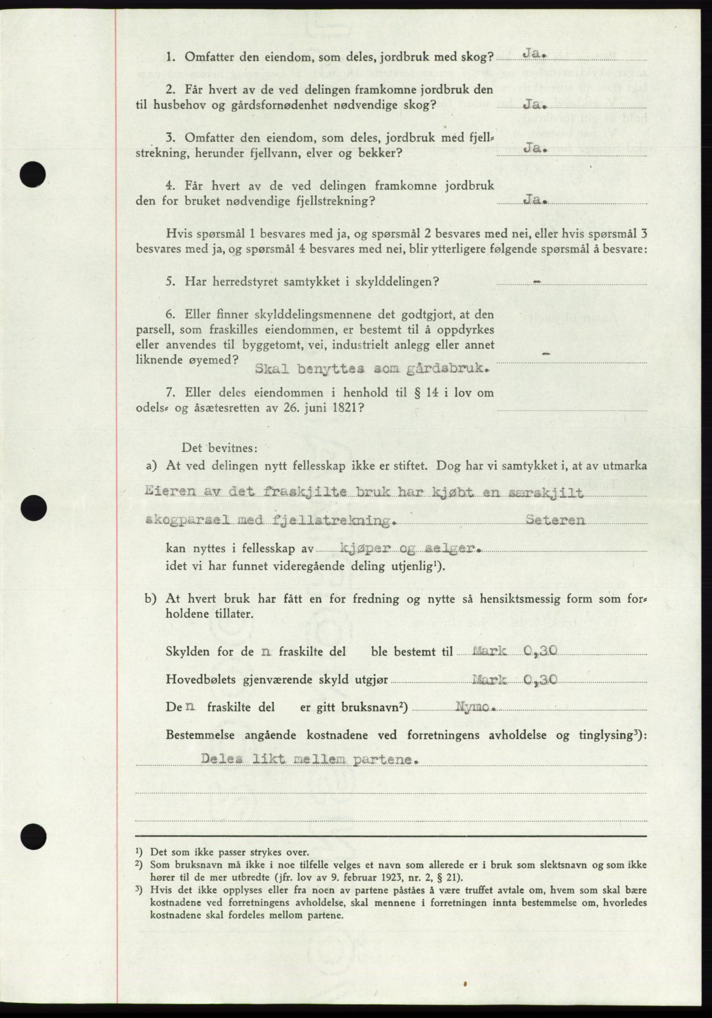 Namdal sorenskriveri, SAT/A-4133/1/2/2C: Pantebok nr. -, 1944-1945, Dagboknr: 1176/1945