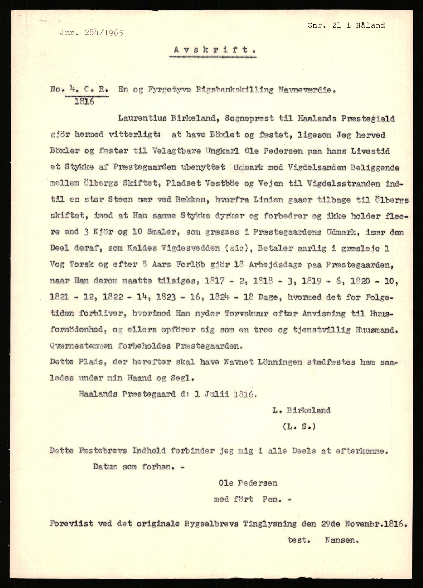 Statsarkivet i Stavanger, SAST/A-101971/03/Y/Yj/L0042: Avskrifter sortert etter gårdsnavn: Høle - Håland vestre, 1750-1930, s. 570