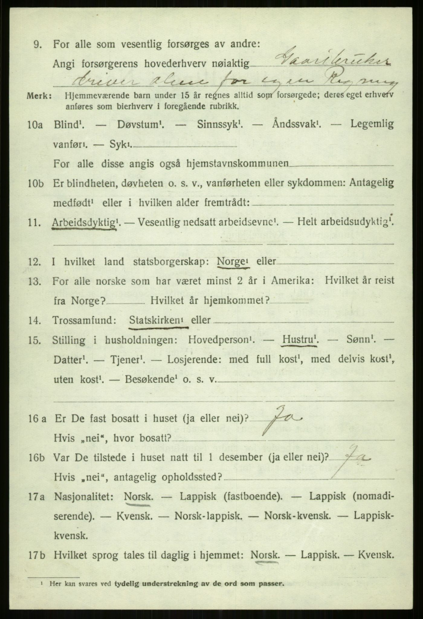 SATØ, Folketelling 1920 for 1934 Tromsøysund herred, 1920, s. 7269