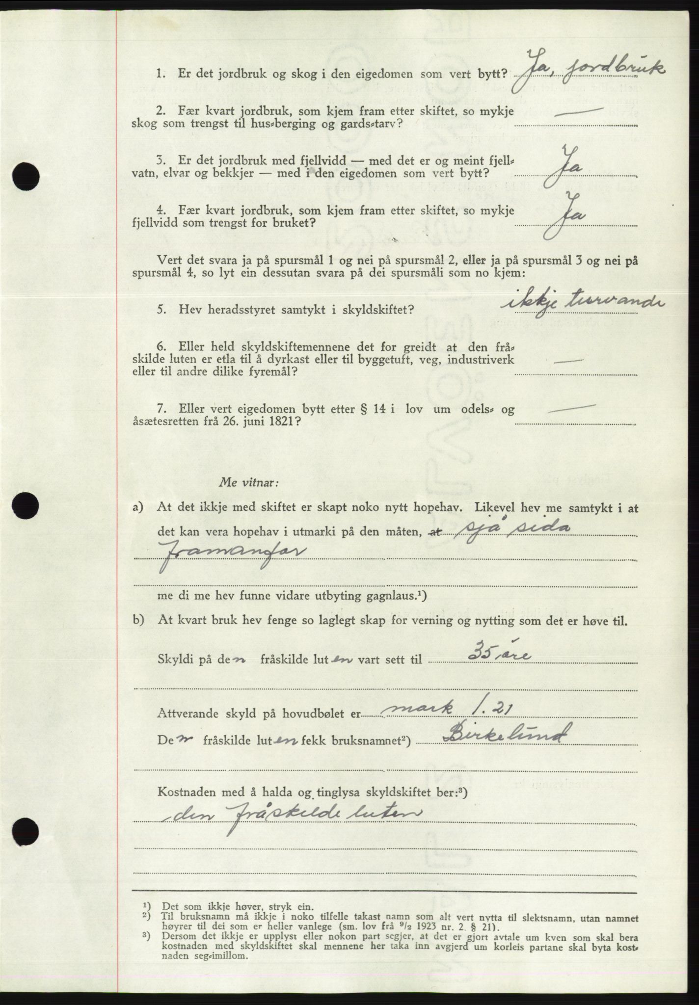 Søre Sunnmøre sorenskriveri, AV/SAT-A-4122/1/2/2C/L0075: Pantebok nr. 1A, 1943-1943, Dagboknr: 384/1943