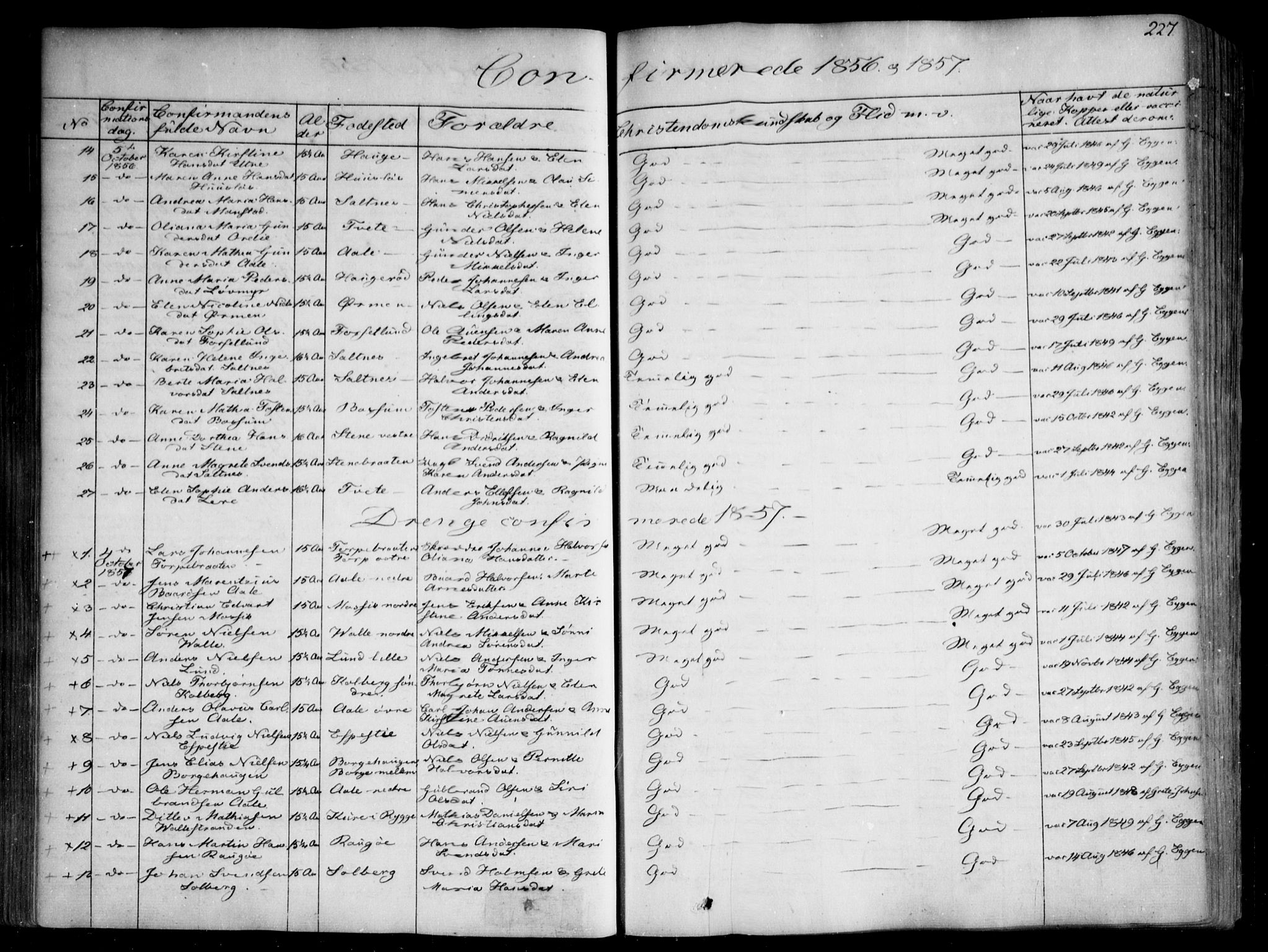 Onsøy prestekontor Kirkebøker, AV/SAO-A-10914/F/Fa/L0003: Ministerialbok nr. I 3, 1841-1860, s. 227