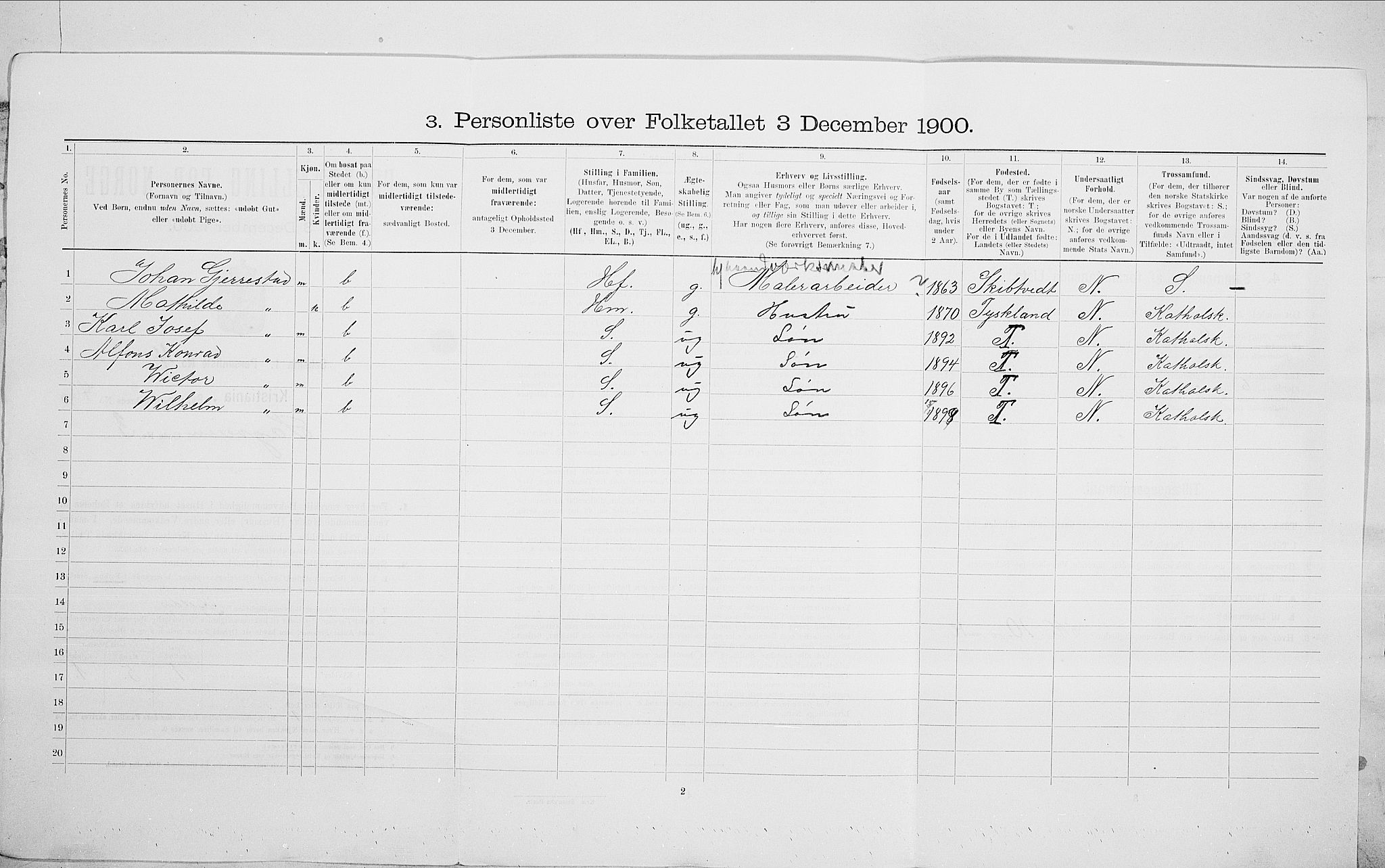 SAO, Folketelling 1900 for 0301 Kristiania kjøpstad, 1900, s. 77726