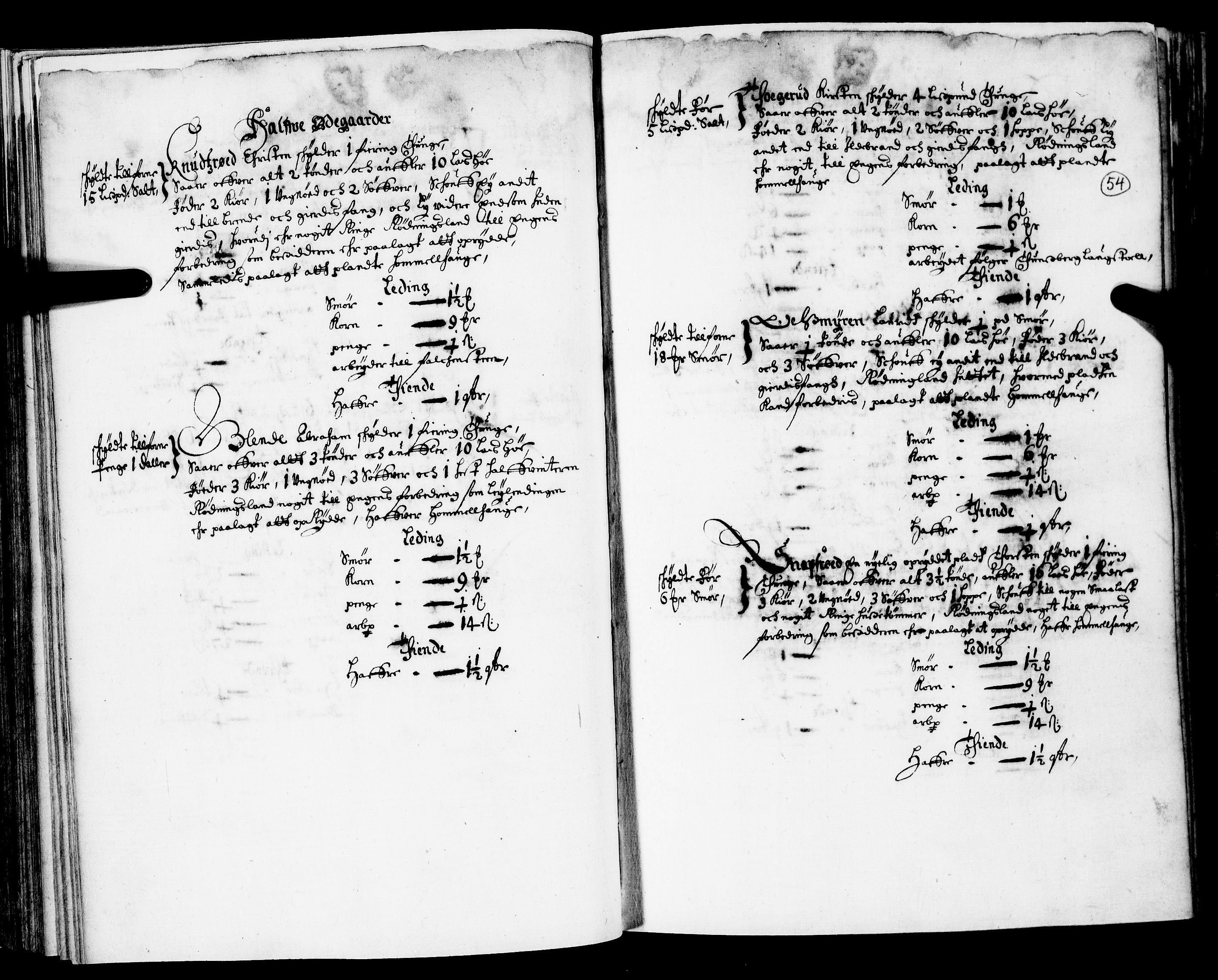 Rentekammeret inntil 1814, Realistisk ordnet avdeling, AV/RA-EA-4070/N/Nb/Nba/L0019: Tønsberg len, 1. del, 1668, s. 53b-54a