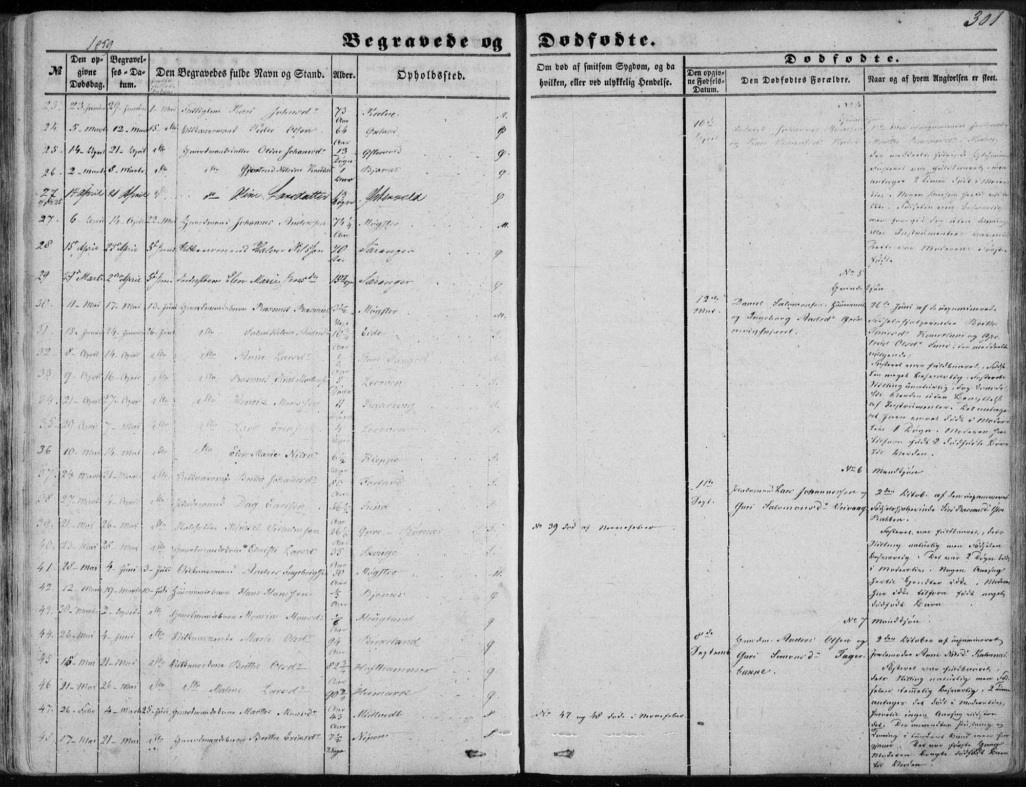 Sund sokneprestembete, AV/SAB-A-99930: Ministerialbok nr. A 14, 1850-1866, s. 301