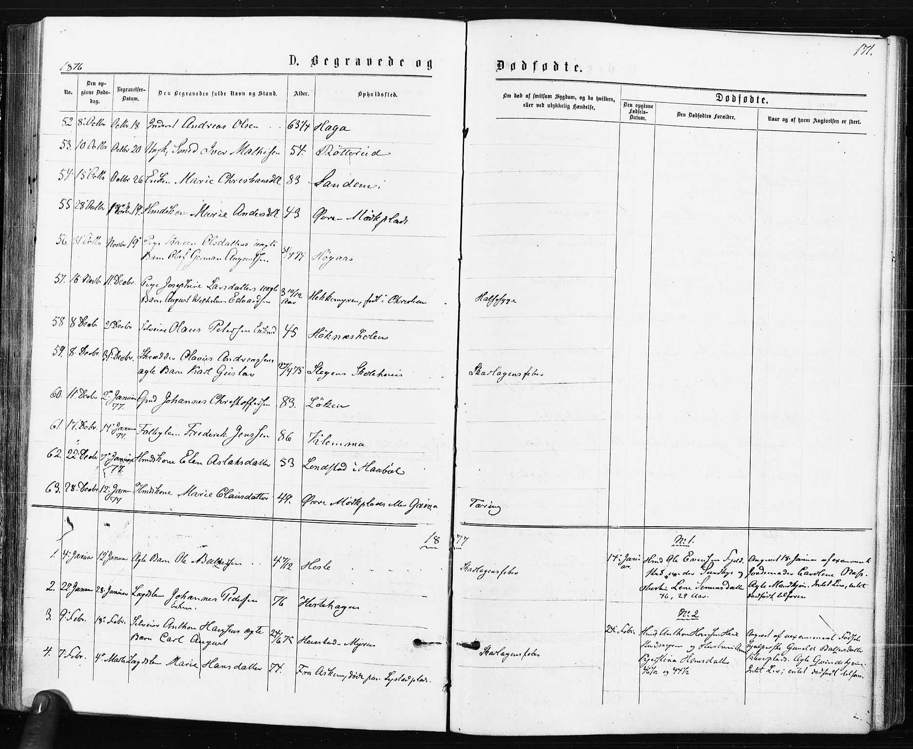Spydeberg prestekontor Kirkebøker, SAO/A-10924/F/Fa/L0007: Ministerialbok nr. I 7, 1875-1885, s. 171