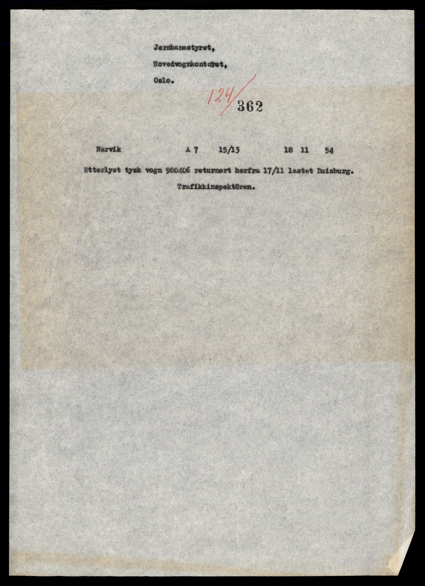 Norges statsbaner (NSB) - Narvik distrikt, AV/SAT-A-6460/0002/X/Xd/L0002: --, 1940-1954, s. 2151