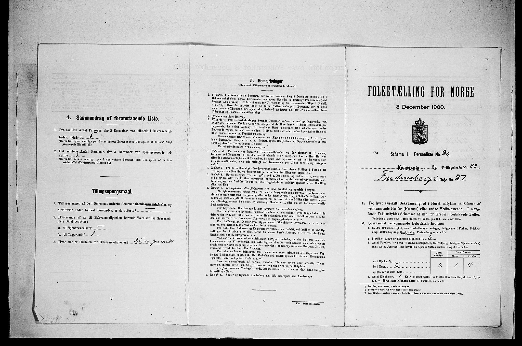 SAO, Folketelling 1900 for 0301 Kristiania kjøpstad, 1900, s. 24750