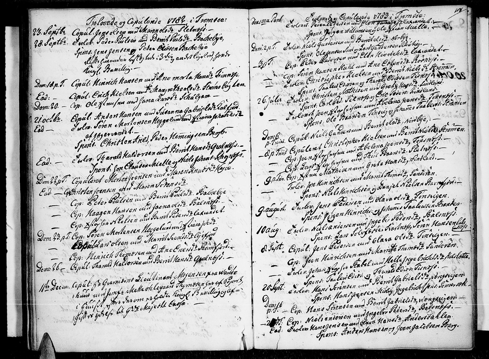 Tromsø sokneprestkontor/stiftsprosti/domprosti, AV/SATØ-S-1343/G/Ga/L0003kirke: Ministerialbok nr. 3, 1779-1796, s. 108