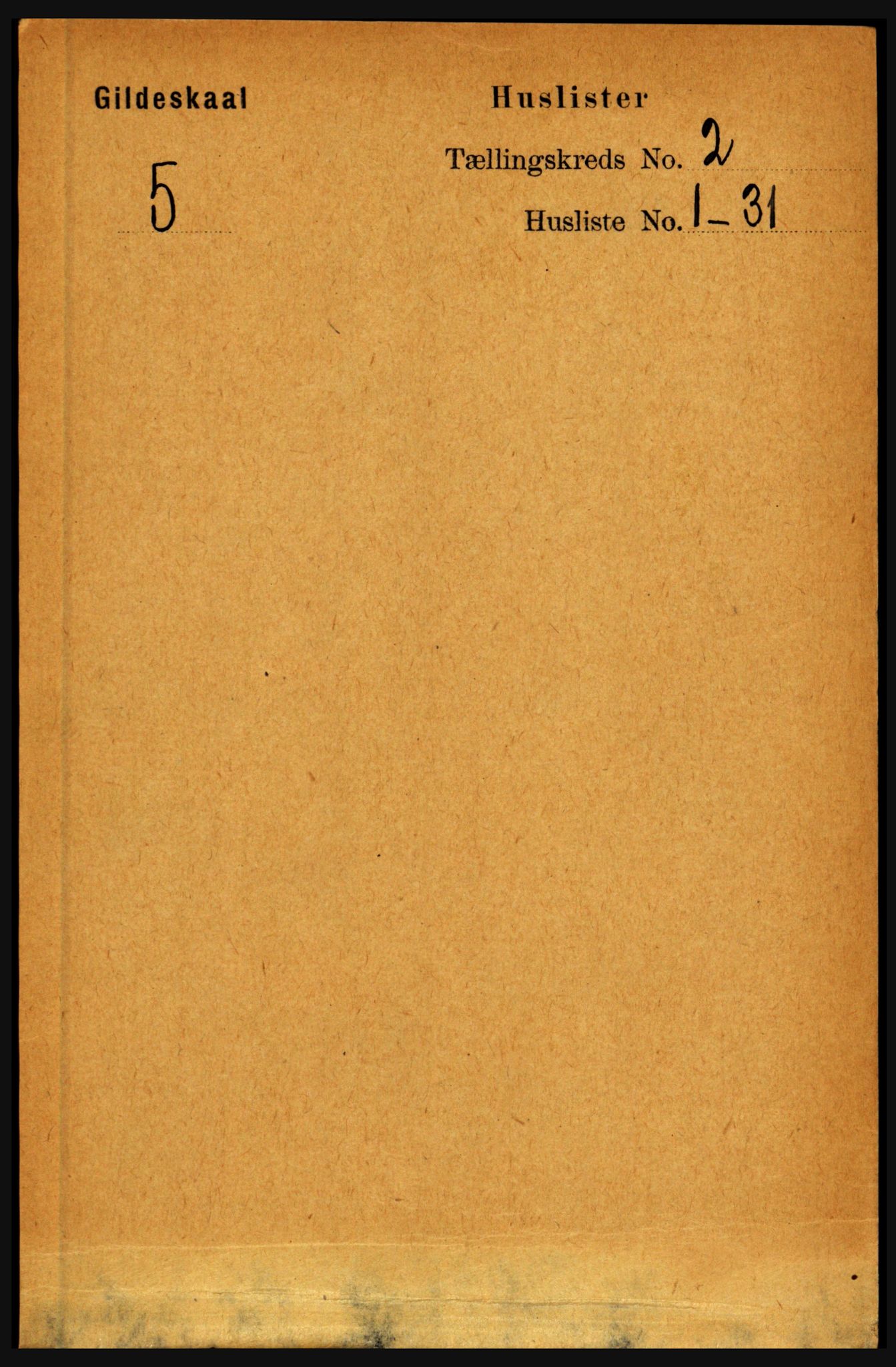RA, Folketelling 1891 for 1838 Gildeskål herred, 1891, s. 484