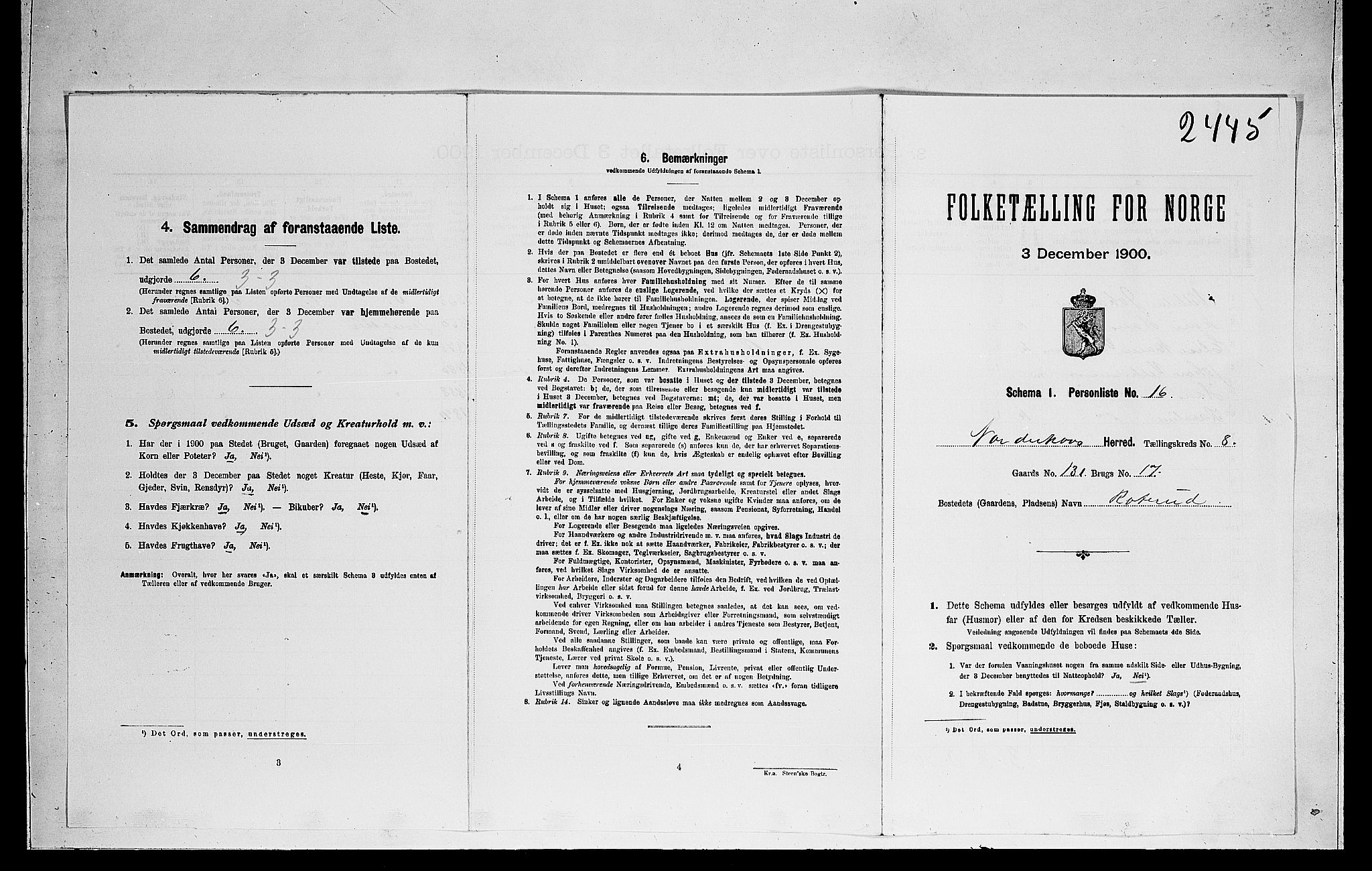 RA, Folketelling 1900 for 0613 Norderhov herred, 1900, s. 1644