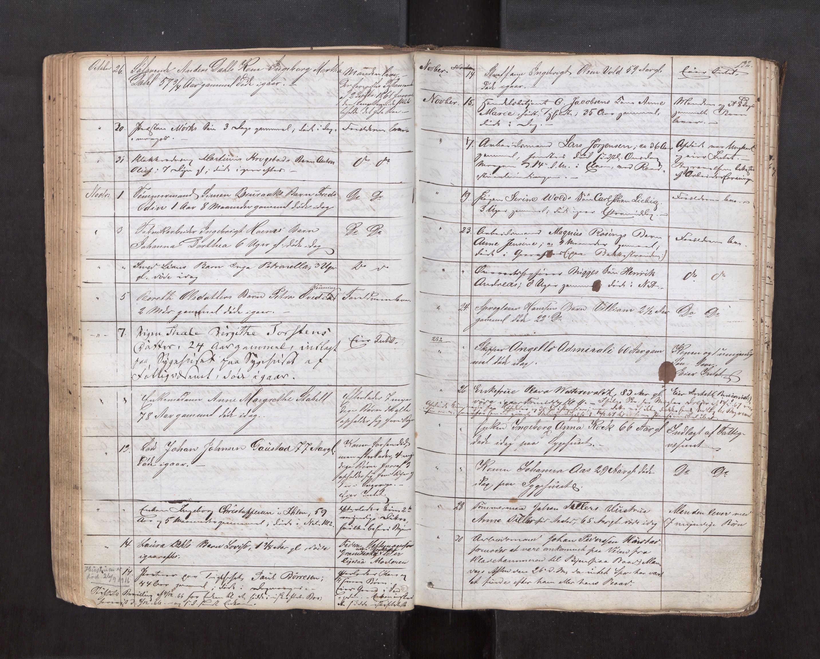 Trondheim byfogd, AV/SAT-A-0003/1/3/3L/L0001: Dødsanmeldelsesprotokoll, 1823-1870