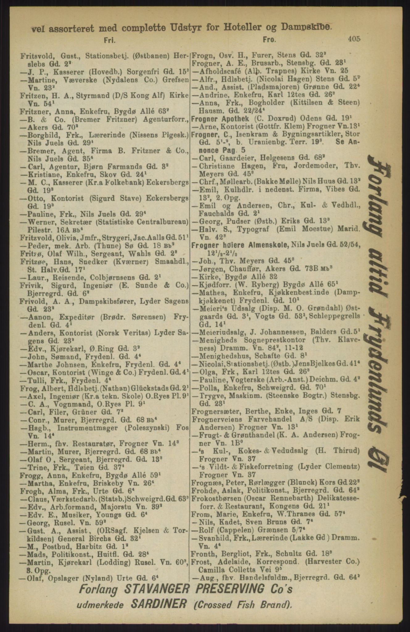 Kristiania/Oslo adressebok, PUBL/-, 1911, s. 405