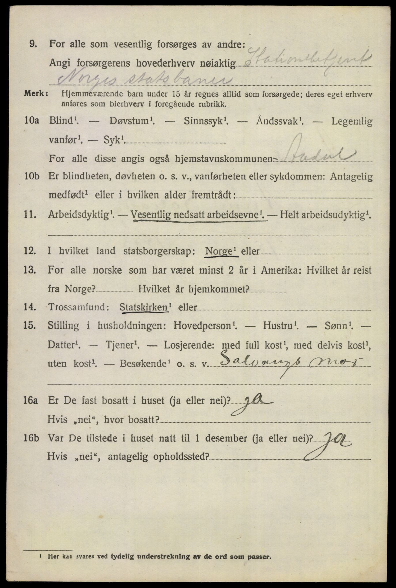 SAKO, Folketelling 1920 for 0614 Ådal herred, 1920, s. 2171