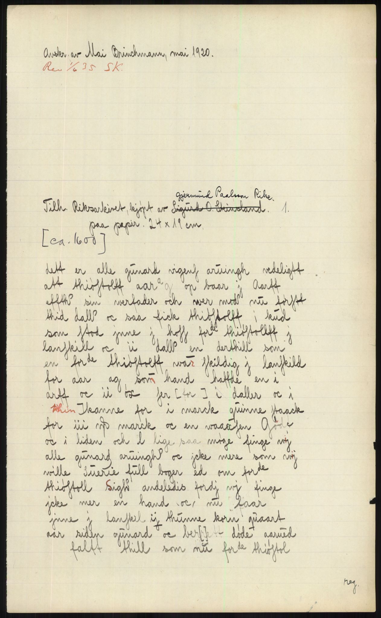 Samlinger til kildeutgivelse, Diplomavskriftsamlingen, AV/RA-EA-4053/H/Ha, s. 178