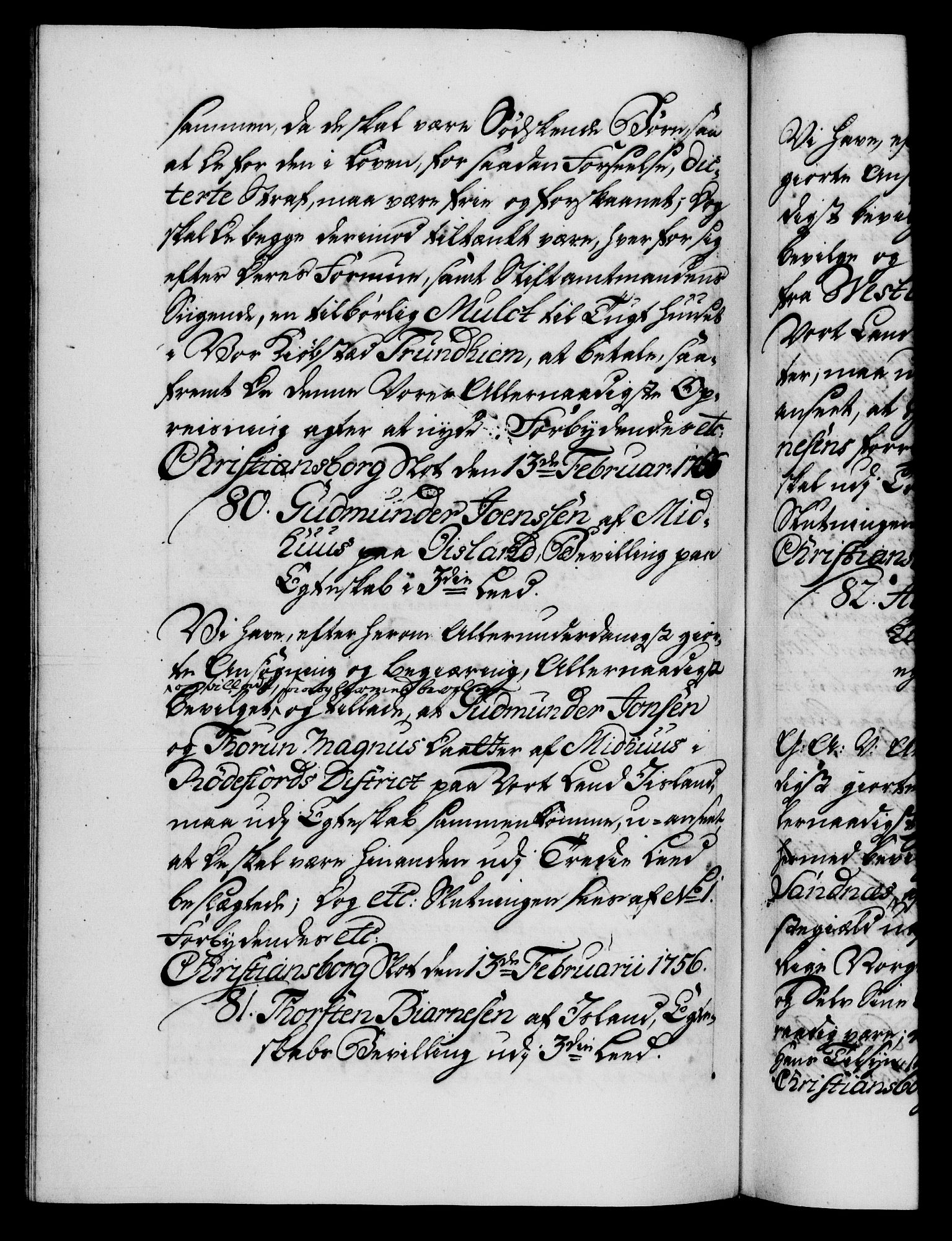 Danske Kanselli 1572-1799, RA/EA-3023/F/Fc/Fca/Fcaa/L0039: Norske registre, 1755-1756, s. 482b