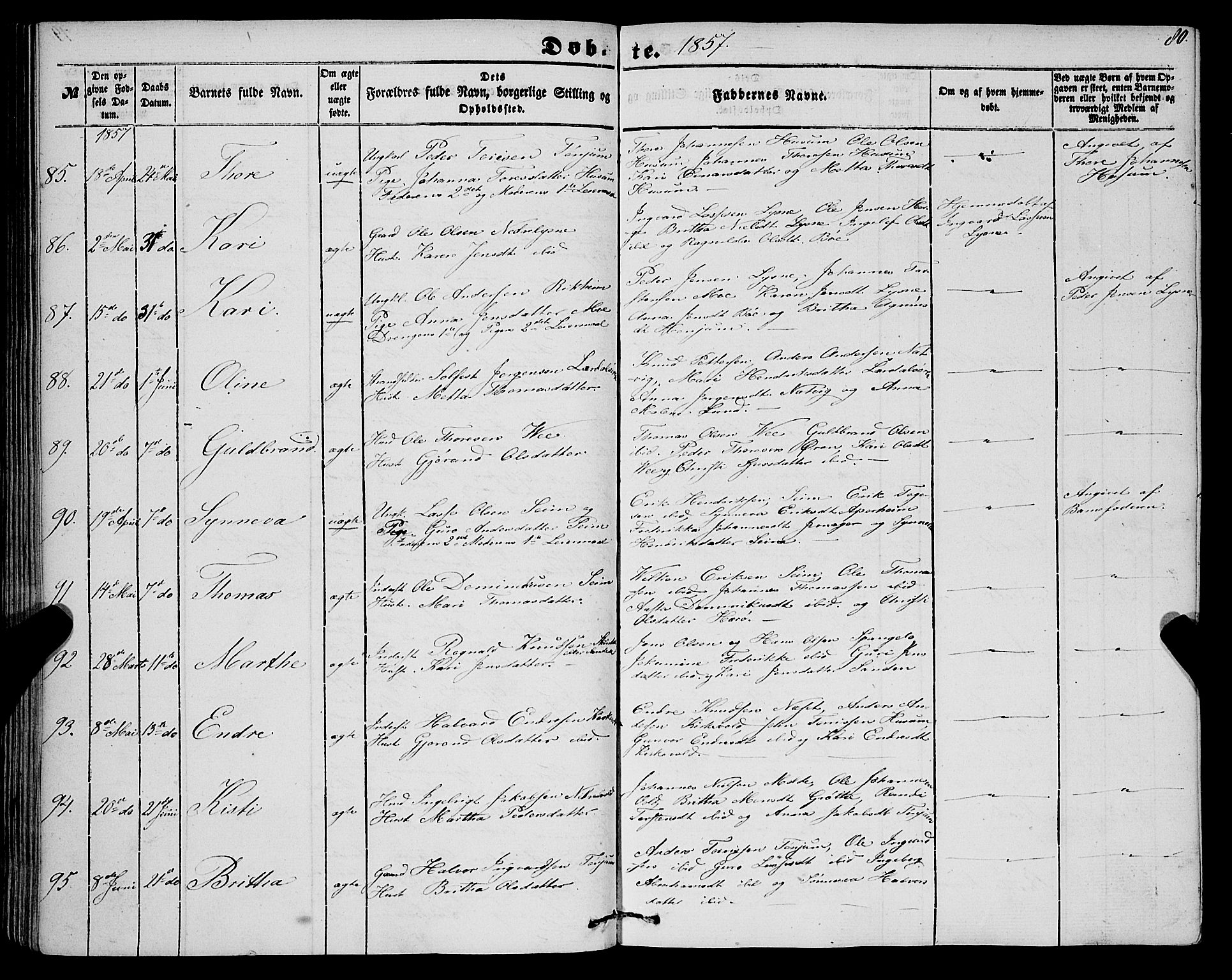 Lærdal sokneprestembete, AV/SAB-A-81201: Ministerialbok nr. A 11, 1850-1866, s. 80