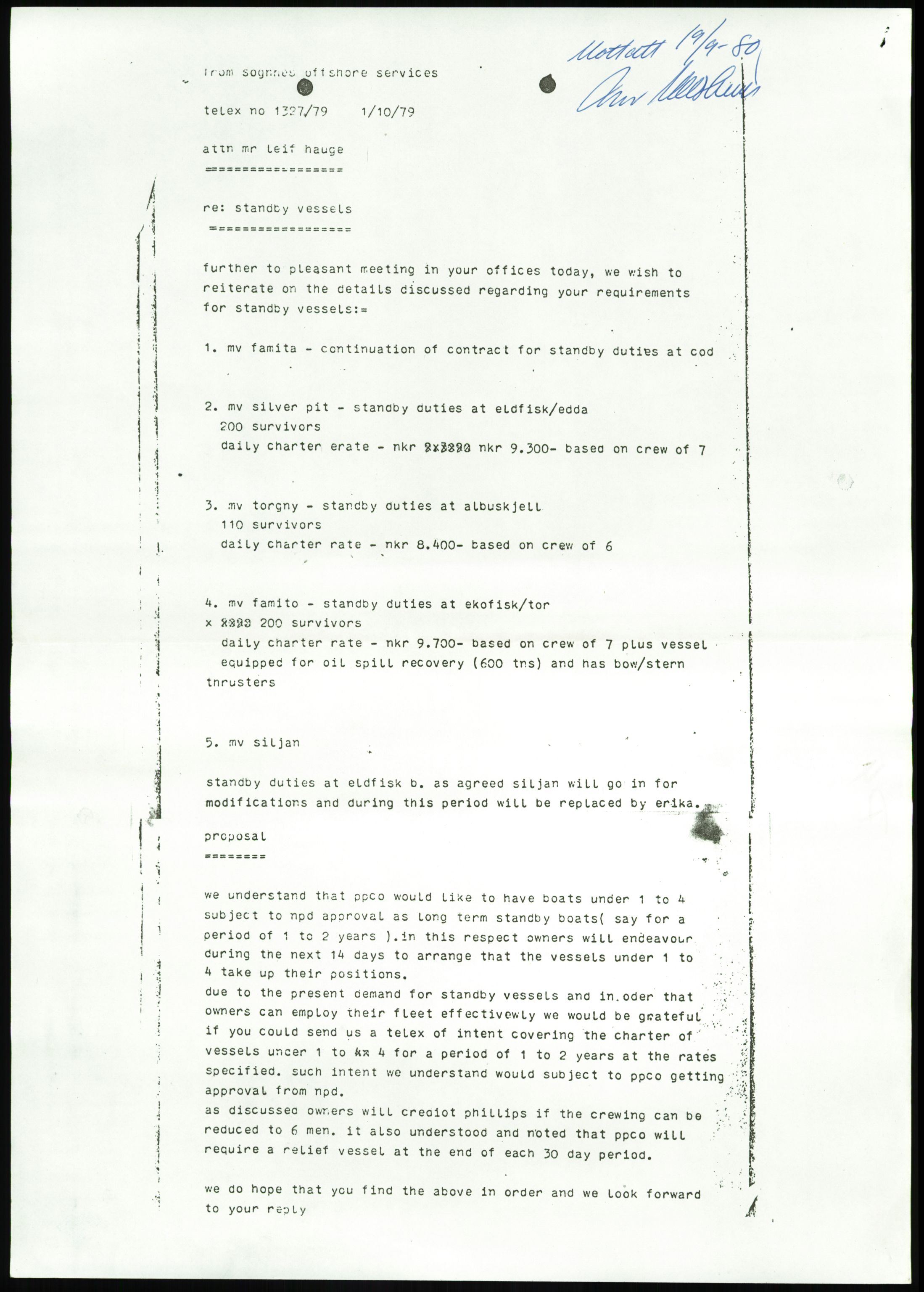 Justisdepartementet, Granskningskommisjonen ved Alexander Kielland-ulykken 27.3.1980, AV/RA-S-1165/D/L0017: P Hjelpefartøy (Doku.liste + P1-P6 av 6)/Q Hovedredningssentralen (Q0-Q27 av 27), 1980-1981, s. 29