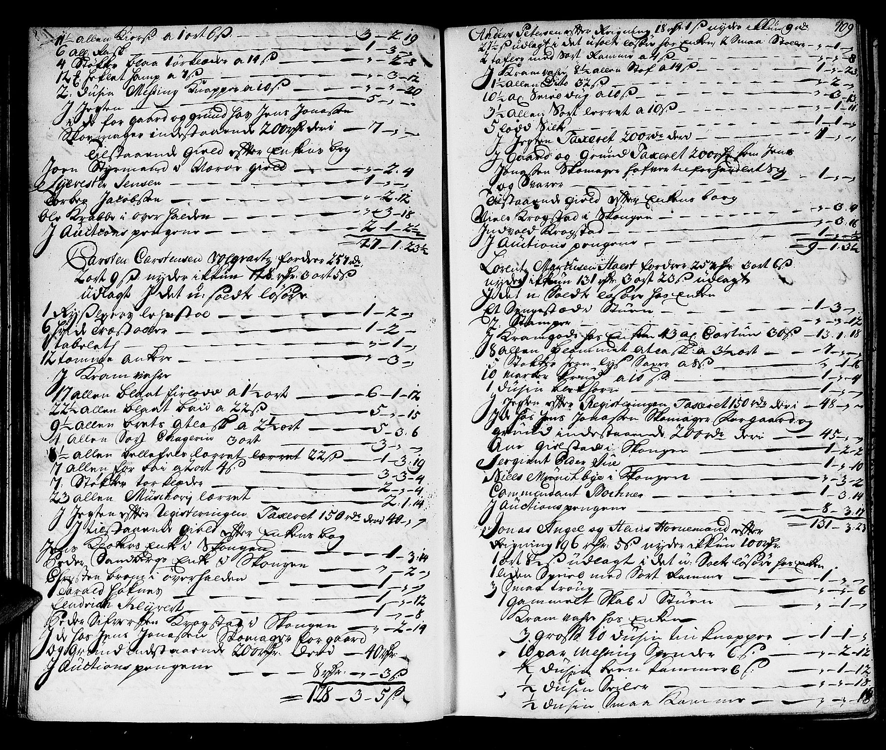 Trondheim byfogd, AV/SAT-A-0003/1/3/3A/L0009: Skifteprotokoll - gml.nr.9. (m/ register), 1722-1728, s. 108b-109a