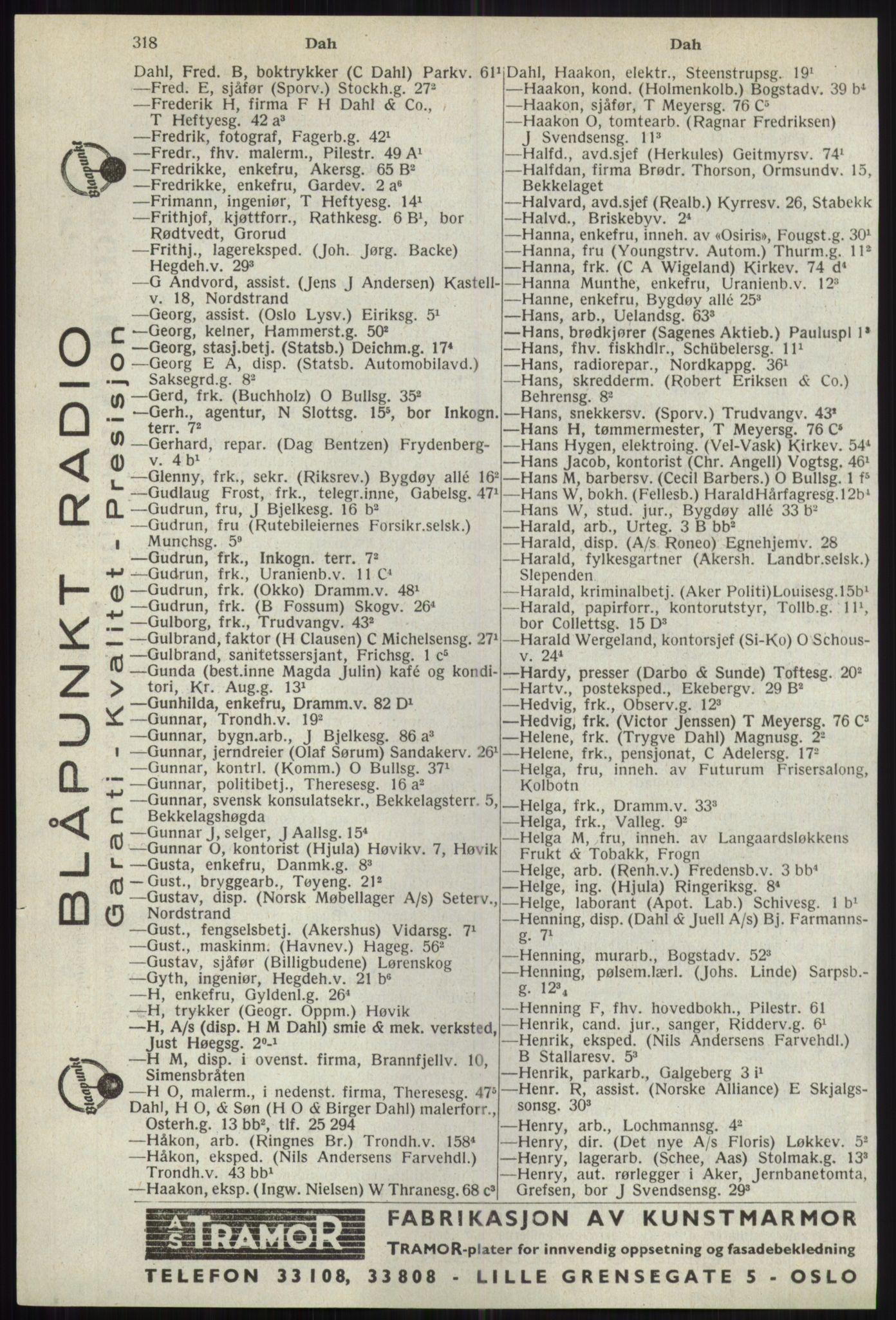 Kristiania/Oslo adressebok, PUBL/-, 1941, s. 318