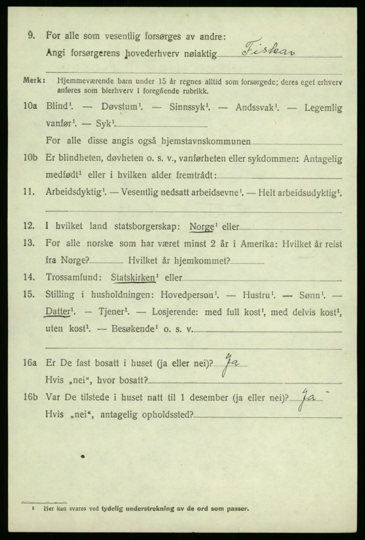 SAB, Folketelling 1920 for 1412 Solund herred, 1920, s. 1047