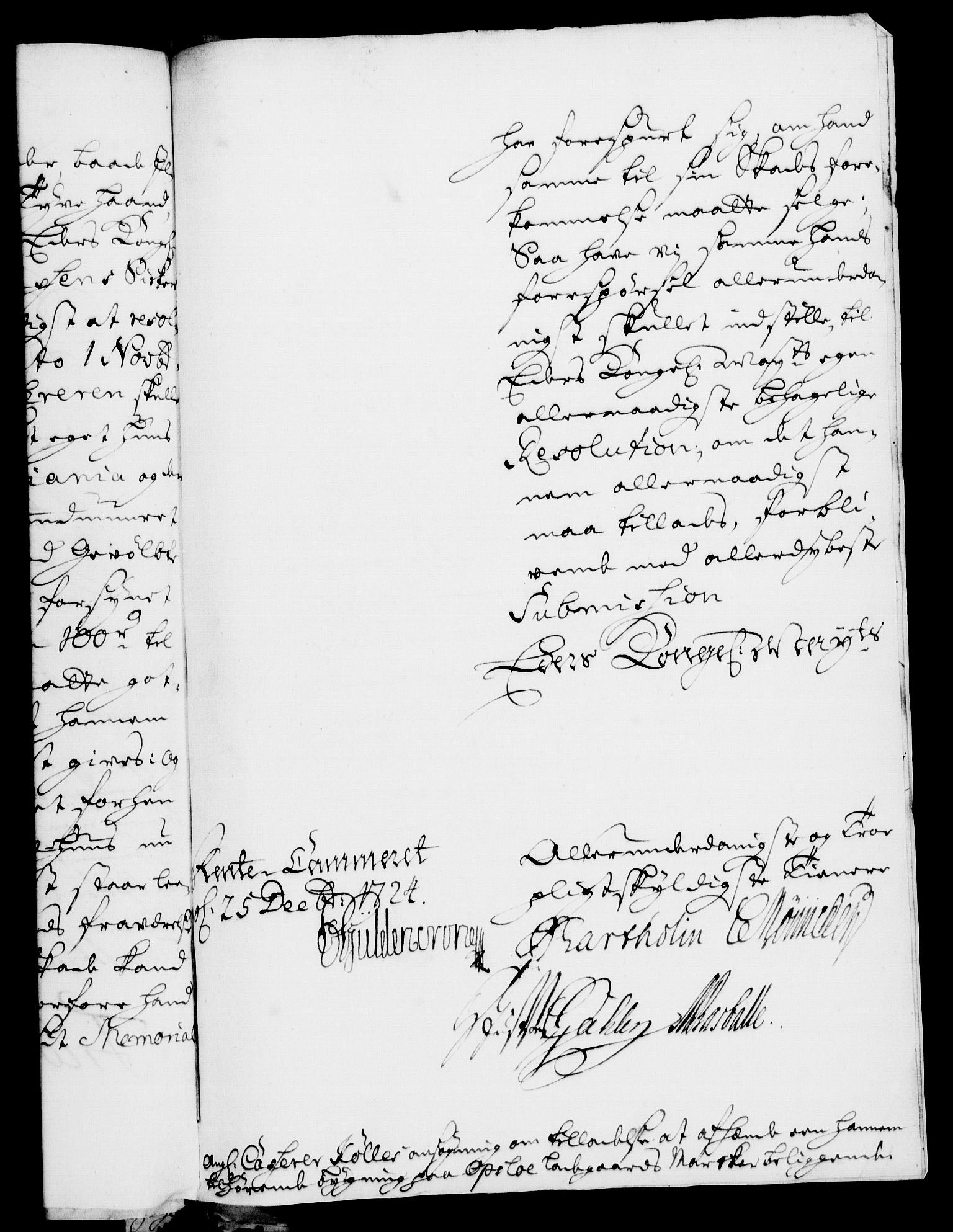 Rentekammeret, Kammerkanselliet, AV/RA-EA-3111/G/Gf/Gfa/L0007: Norsk relasjons- og resolusjonsprotokoll (merket RK 52.7), 1724, s. 971