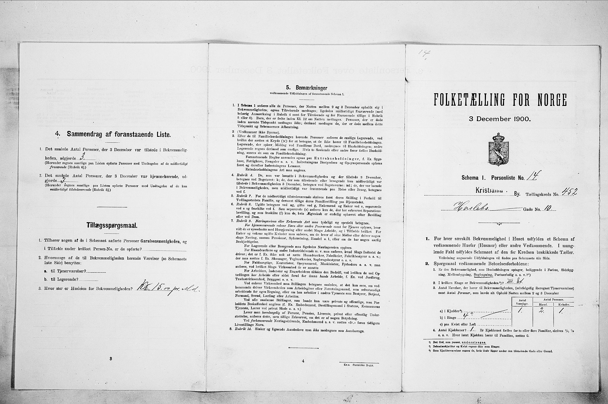 SAO, Folketelling 1900 for 0301 Kristiania kjøpstad, 1900, s. 37036