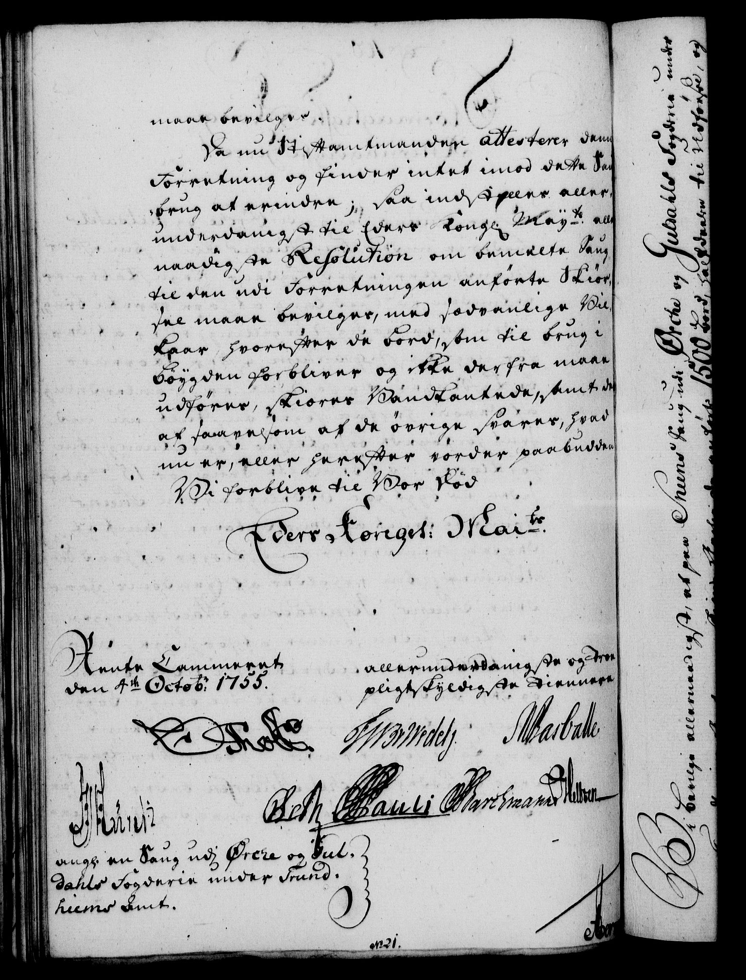 Rentekammeret, Kammerkanselliet, RA/EA-3111/G/Gf/Gfa/L0037: Norsk relasjons- og resolusjonsprotokoll (merket RK 52.37), 1755, s. 531