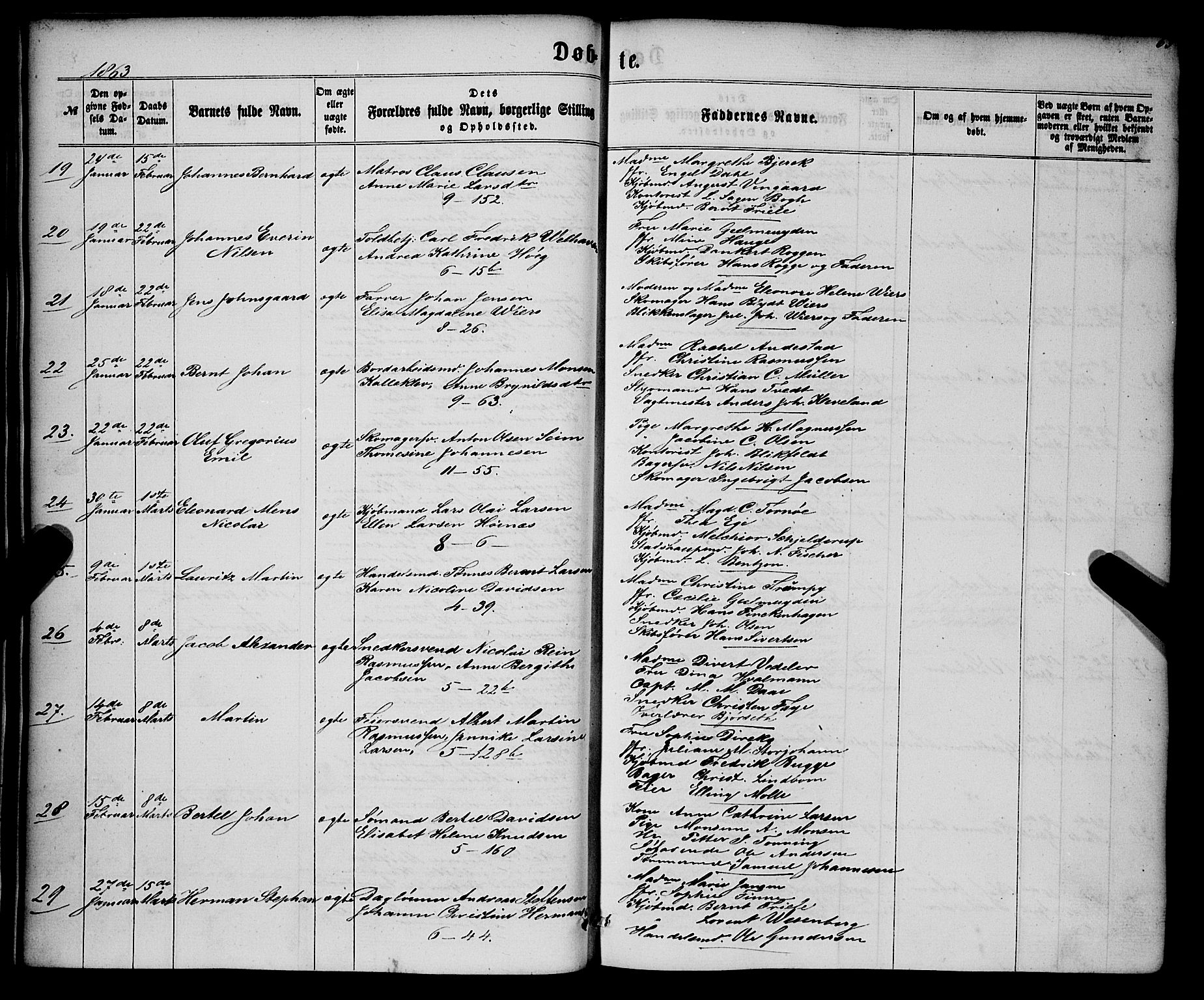Nykirken Sokneprestembete, AV/SAB-A-77101/H/Haa/L0015: Ministerialbok nr. B 2, 1858-1869, s. 63