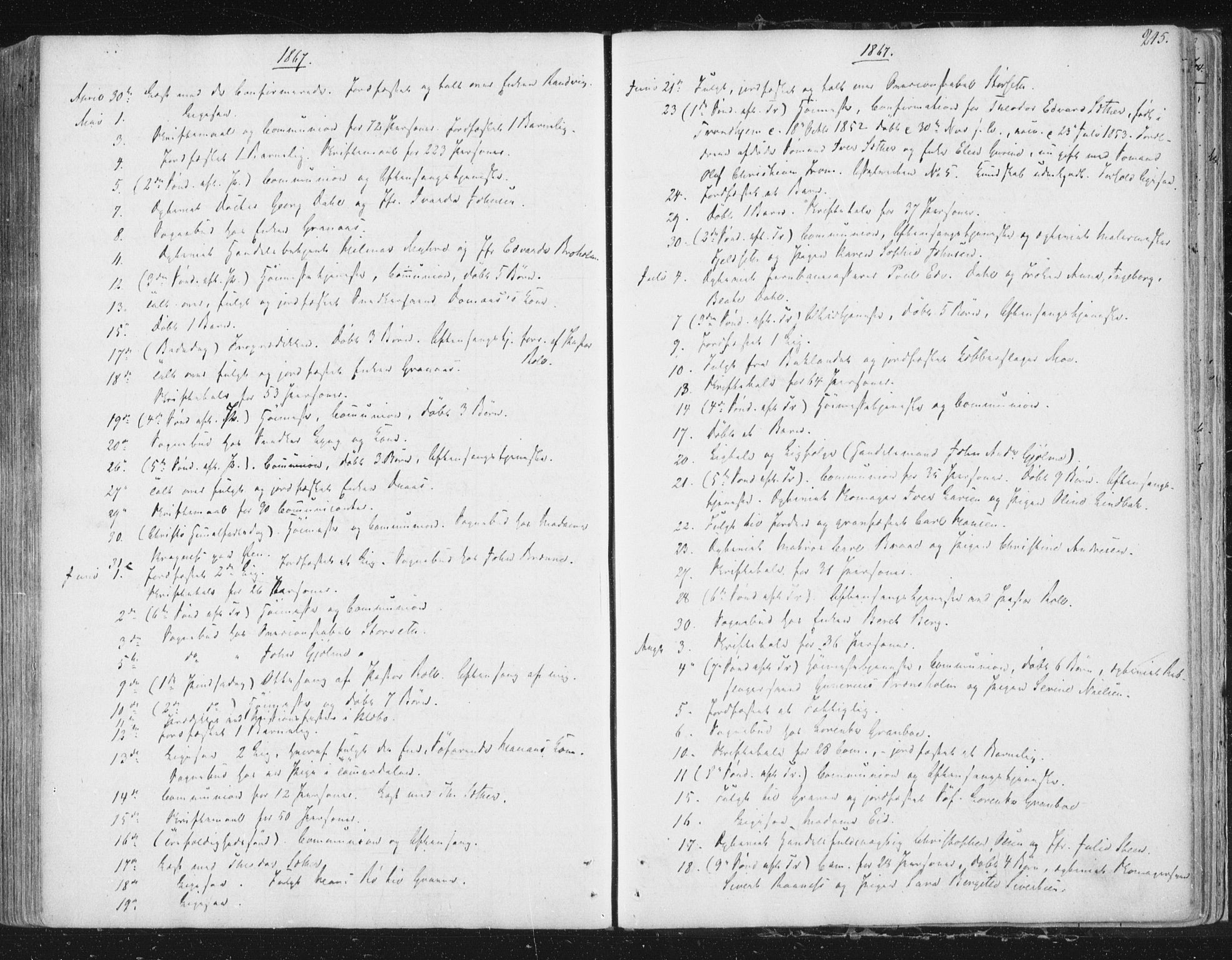 Ministerialprotokoller, klokkerbøker og fødselsregistre - Sør-Trøndelag, SAT/A-1456/602/L0127: Residerende kapellans bok nr. 602B01, 1821-1875, s. 245