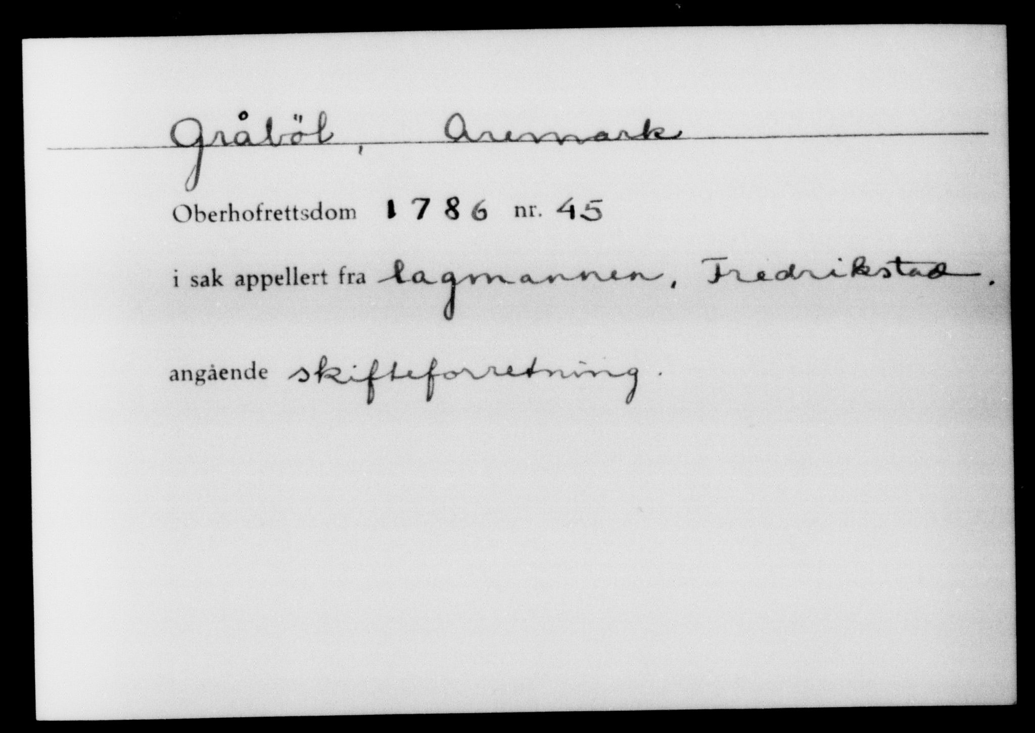 Overhoffretten 1667-1797, AV/RA-EA-2884, 1705