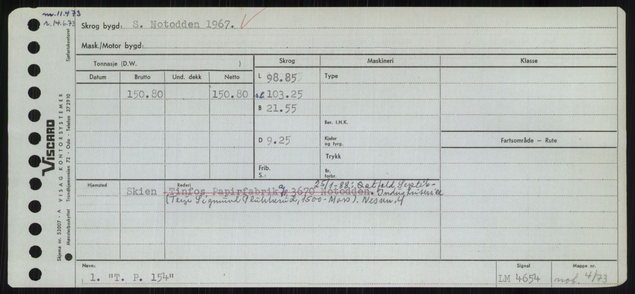 Sjøfartsdirektoratet med forløpere, Skipsmålingen, AV/RA-S-1627/H/Hc/L0001: Lektere, A-Y, s. 491