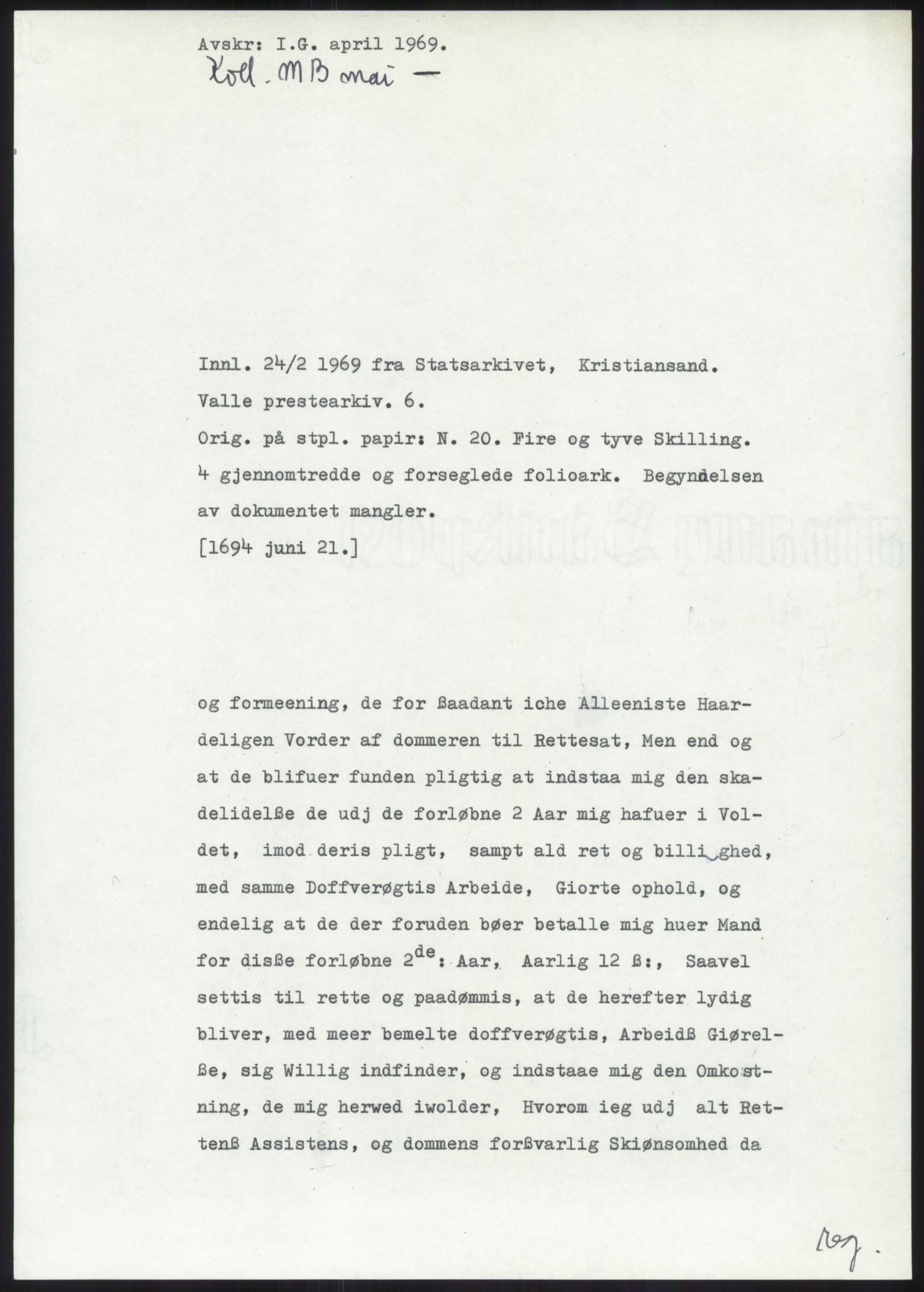 Samlinger til kildeutgivelse, Diplomavskriftsamlingen, AV/RA-EA-4053/H/Ha, s. 349