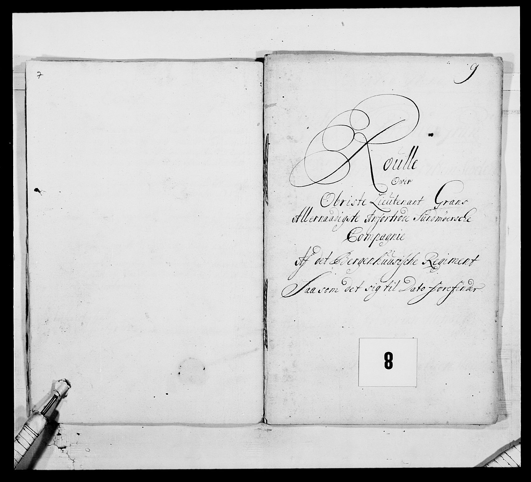 Kommanderende general (KG I) med Det norske krigsdirektorium, AV/RA-EA-5419/E/Ea/L0516: Bergenhusiske regiment, 1660-1712, s. 347
