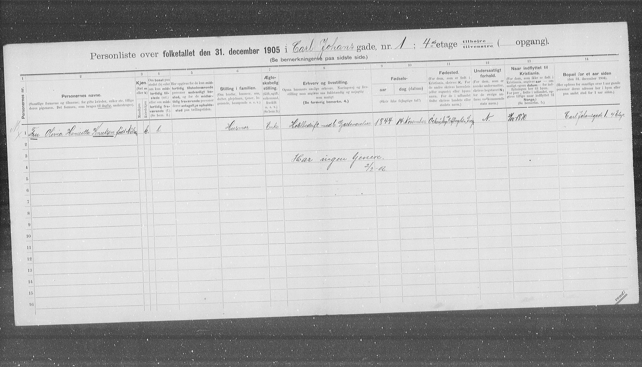 OBA, Kommunal folketelling 31.12.1905 for Kristiania kjøpstad, 1905, s. 25341