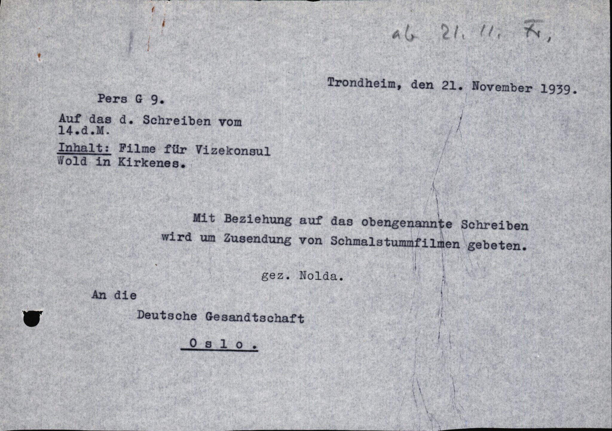 Forsvarets Overkommando. 2 kontor. Arkiv 11.4. Spredte tyske arkivsaker, AV/RA-RAFA-7031/D/Dar/Darc/L0026: FO.II. Tyske konsulater, 1928-1940, s. 828