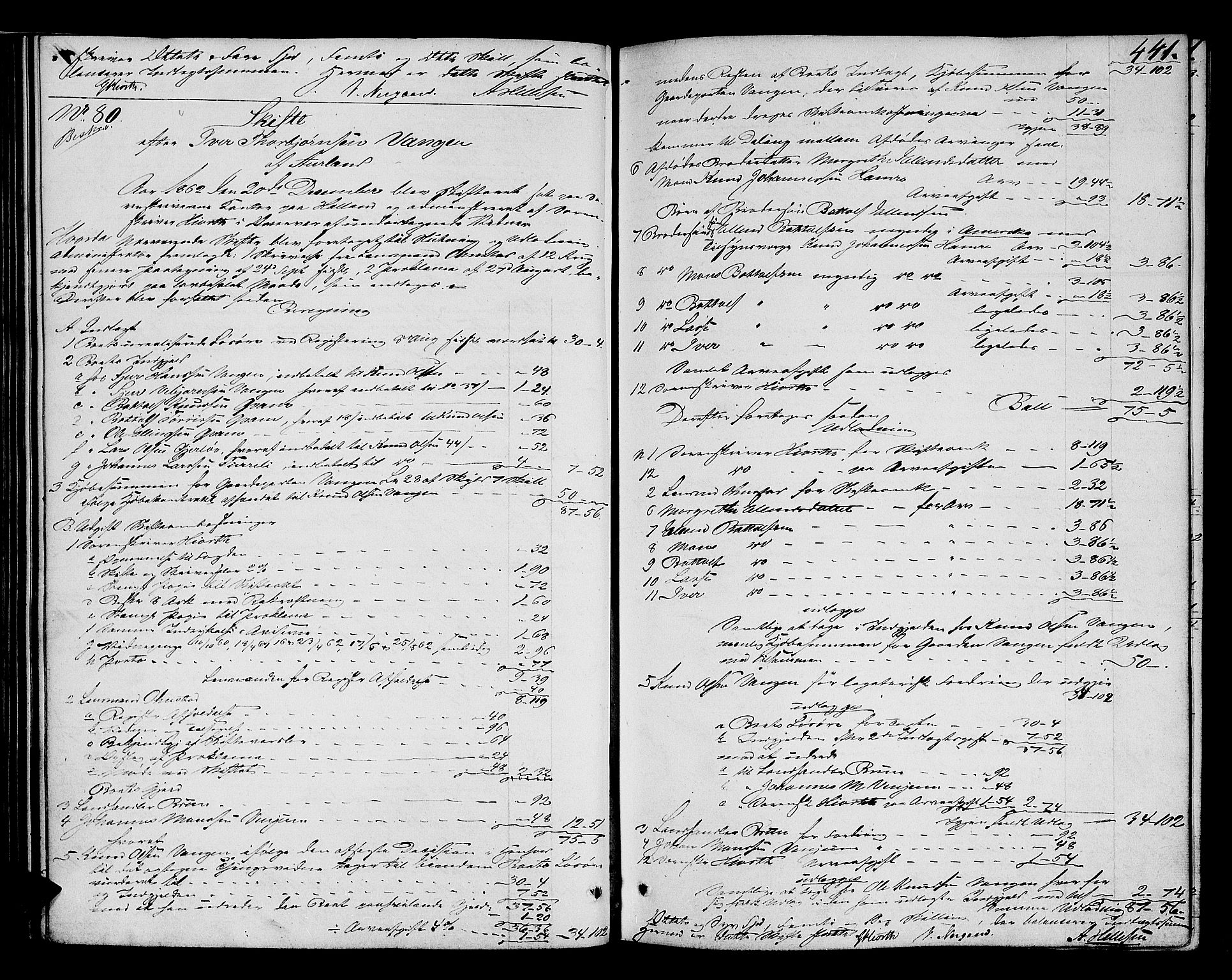 Ytre Sogn tingrett, AV/SAB-A-2601/1/H/Hc/L0001a: Skifteutlodningsprotokoll, 1853-1868, s. 440b-441a