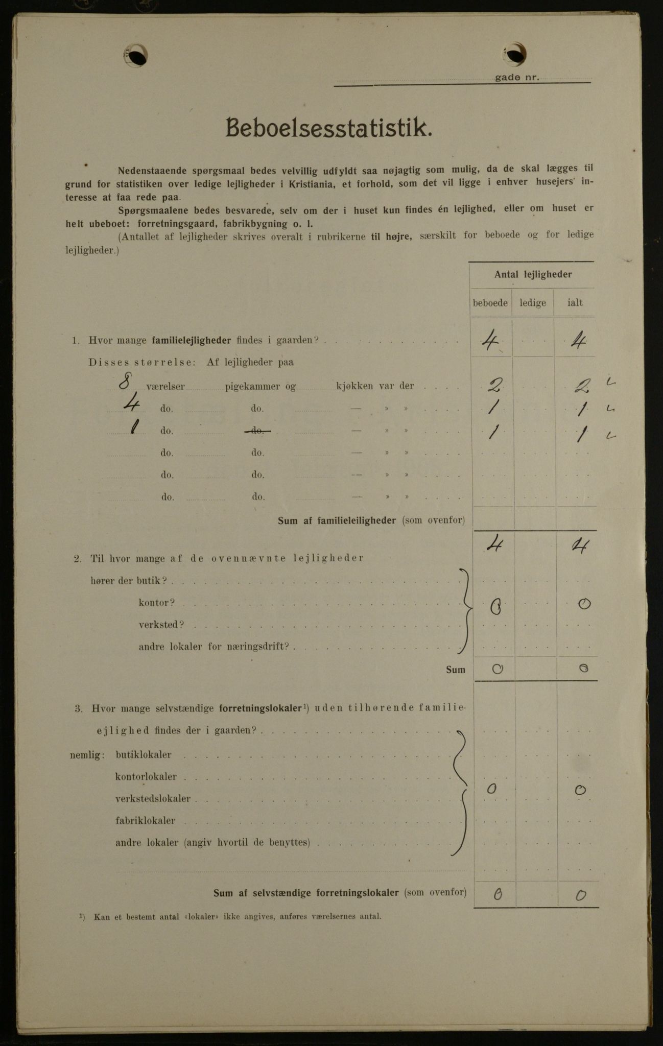 OBA, Kommunal folketelling 1.2.1908 for Kristiania kjøpstad, 1908, s. 79624