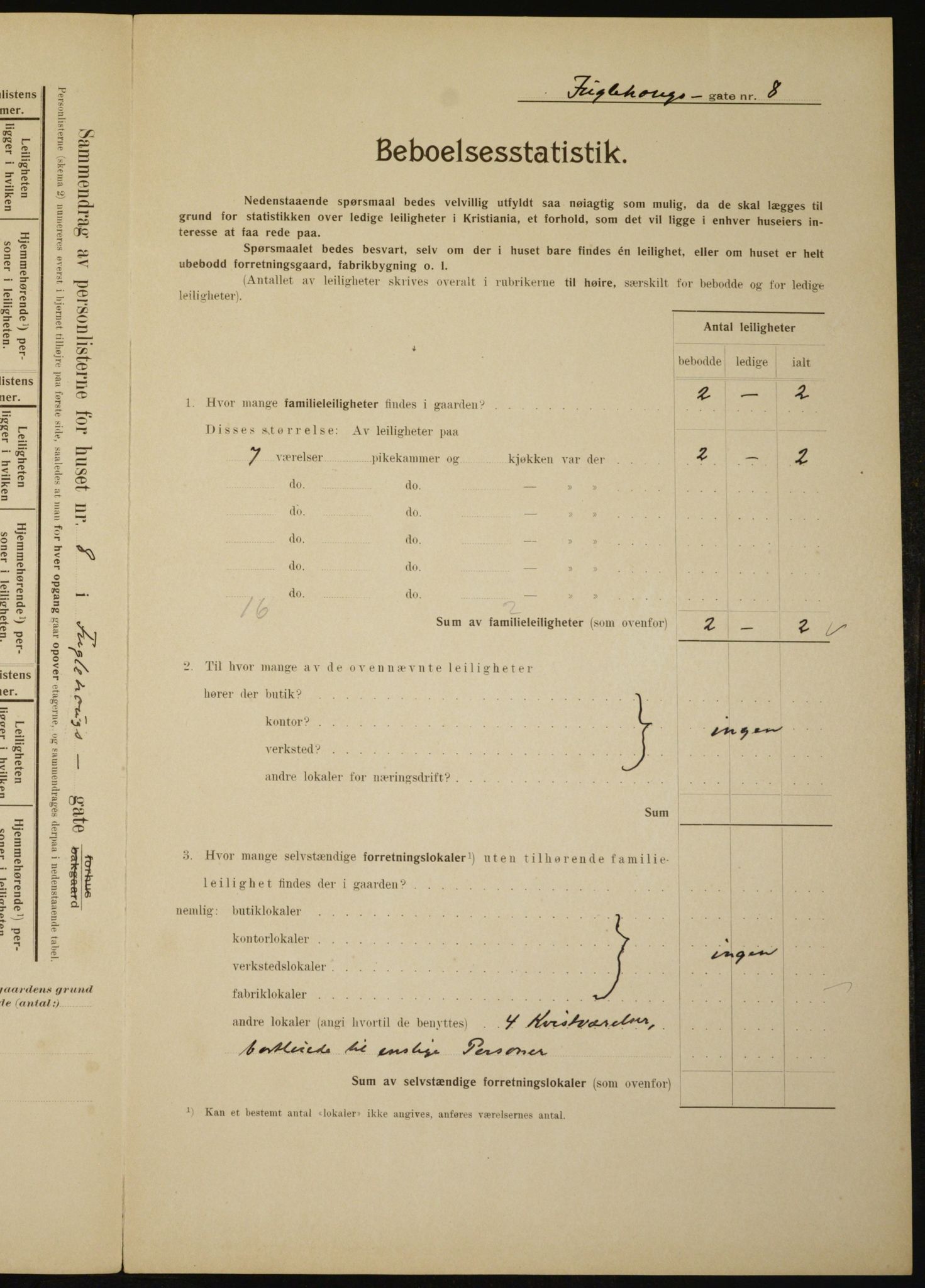 OBA, Kommunal folketelling 1.2.1910 for Kristiania, 1910, s. 26994