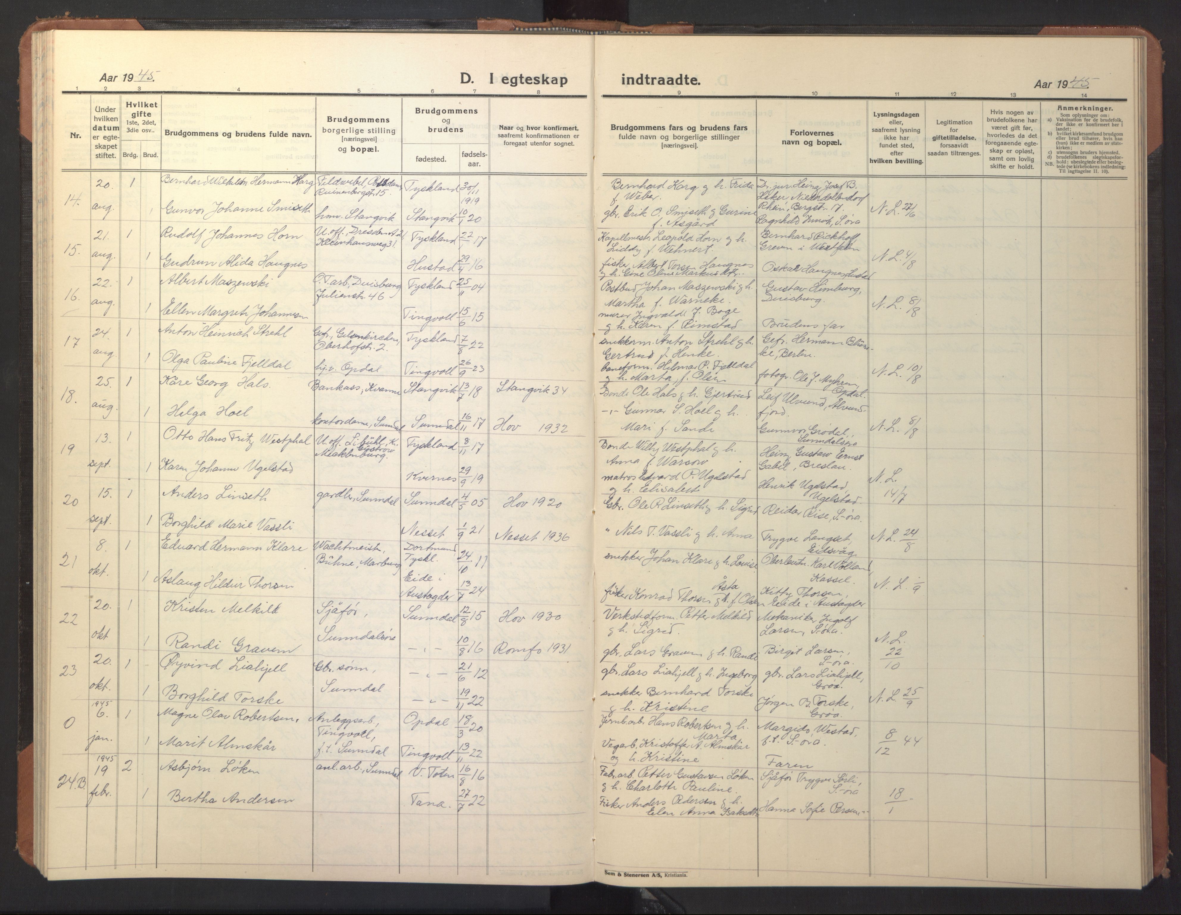 Ministerialprotokoller, klokkerbøker og fødselsregistre - Møre og Romsdal, AV/SAT-A-1454/590/L1018: Klokkerbok nr. 590C03, 1922-1950