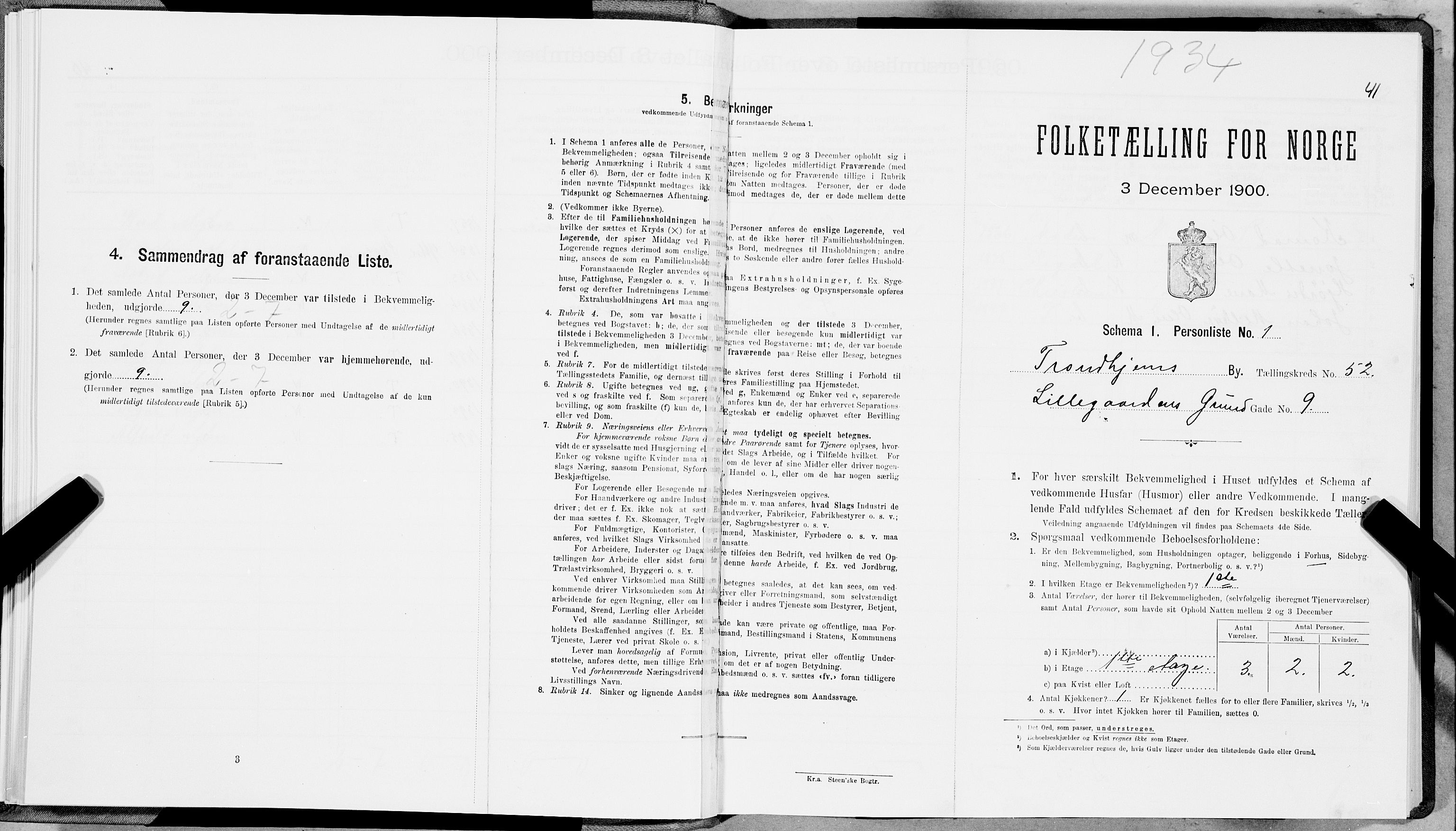SAT, Folketelling 1900 for 1601 Trondheim kjøpstad, 1900, s. 8760