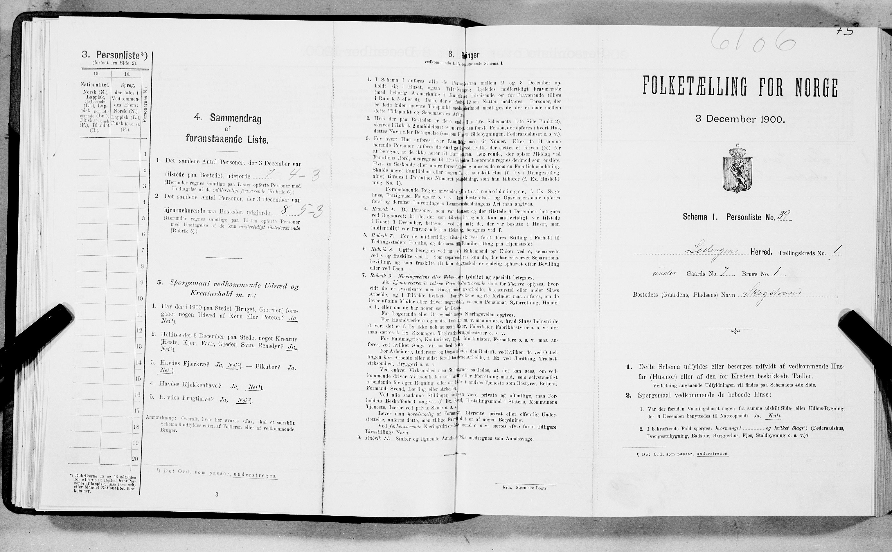SAT, Folketelling 1900 for 1851 Lødingen herred, 1900, s. 75