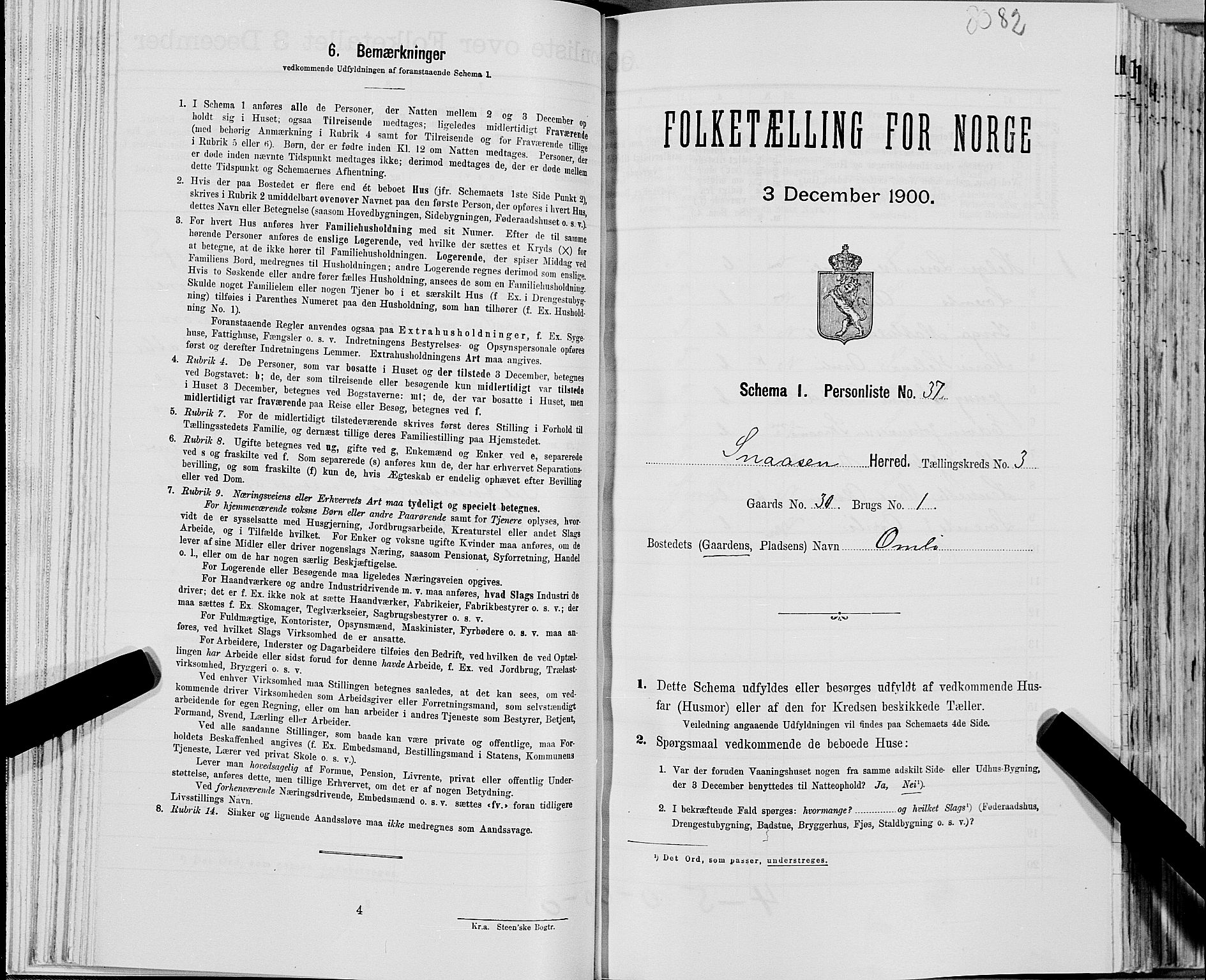 SAT, Folketelling 1900 for 1736 Snåsa herred, 1900, s. 675