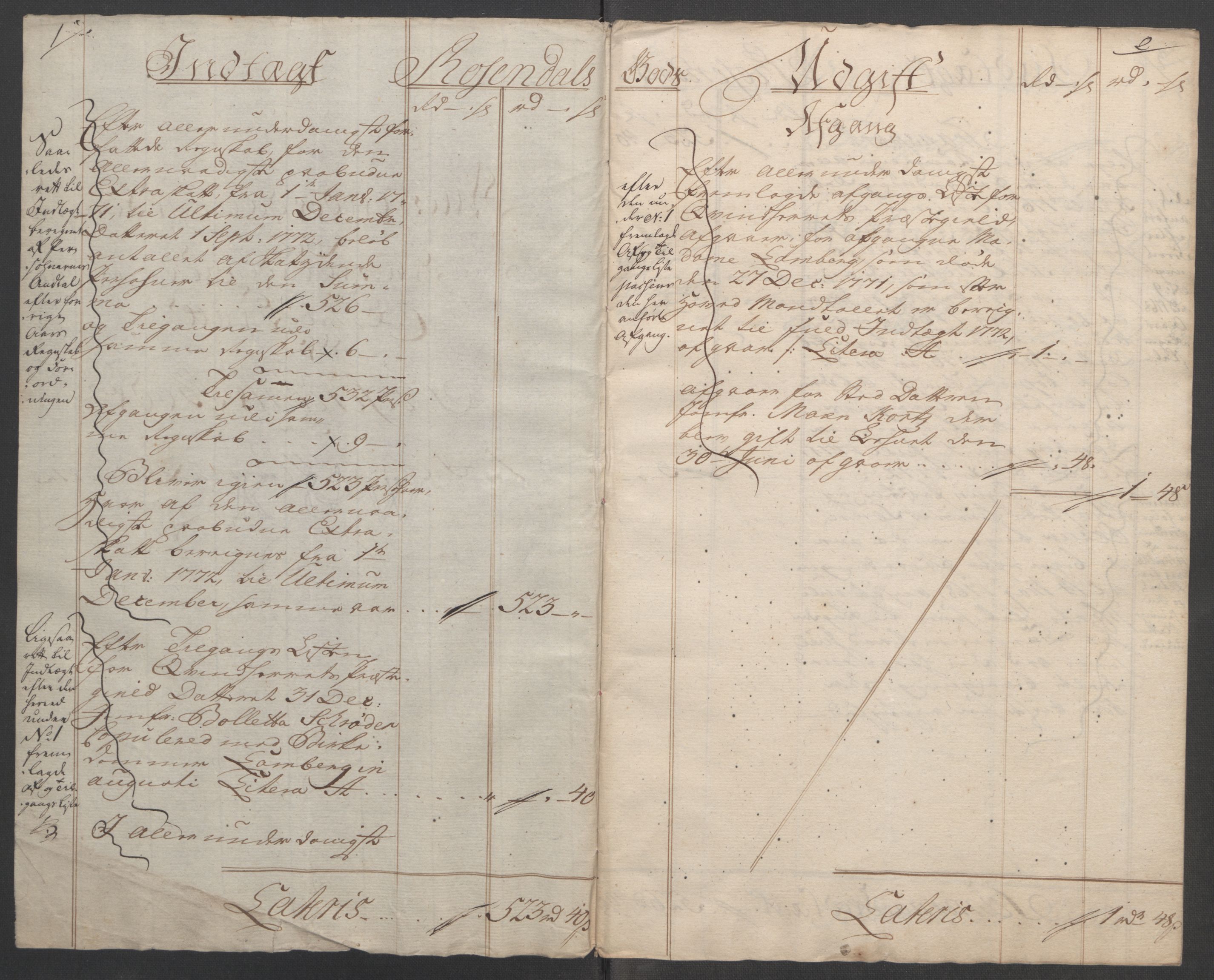 Rentekammeret inntil 1814, Reviderte regnskaper, Fogderegnskap, AV/RA-EA-4092/R49/L3157: Ekstraskatten Rosendal Baroni, 1762-1772, s. 353