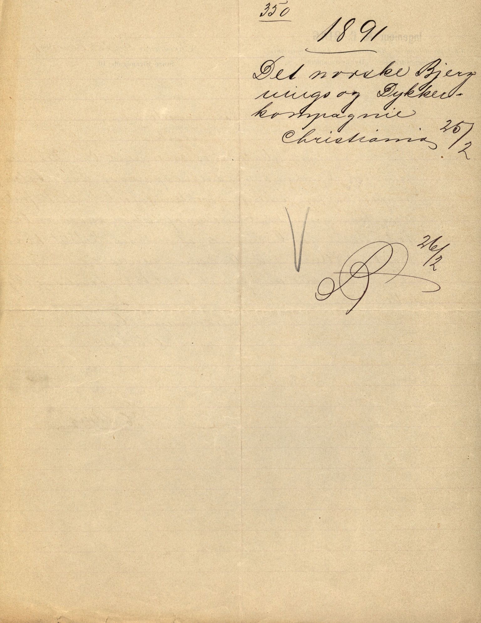 Pa 63 - Østlandske skibsassuranceforening, VEMU/A-1079/G/Ga/L0027/0011: Havaridokumenter / Louise, Lucie, Falcon, Ingeborg av Laurvig, Imperator, 1891, s. 27