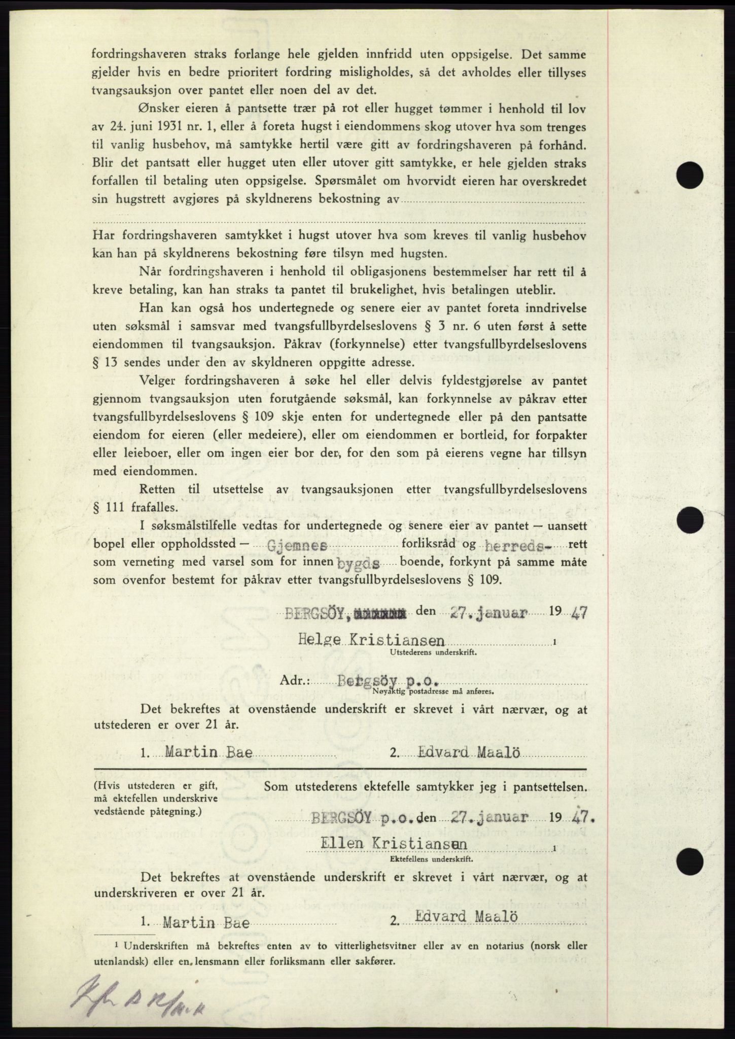 Nordmøre sorenskriveri, AV/SAT-A-4132/1/2/2Ca: Pantebok nr. B96, 1947-1947, Dagboknr: 1199/1947