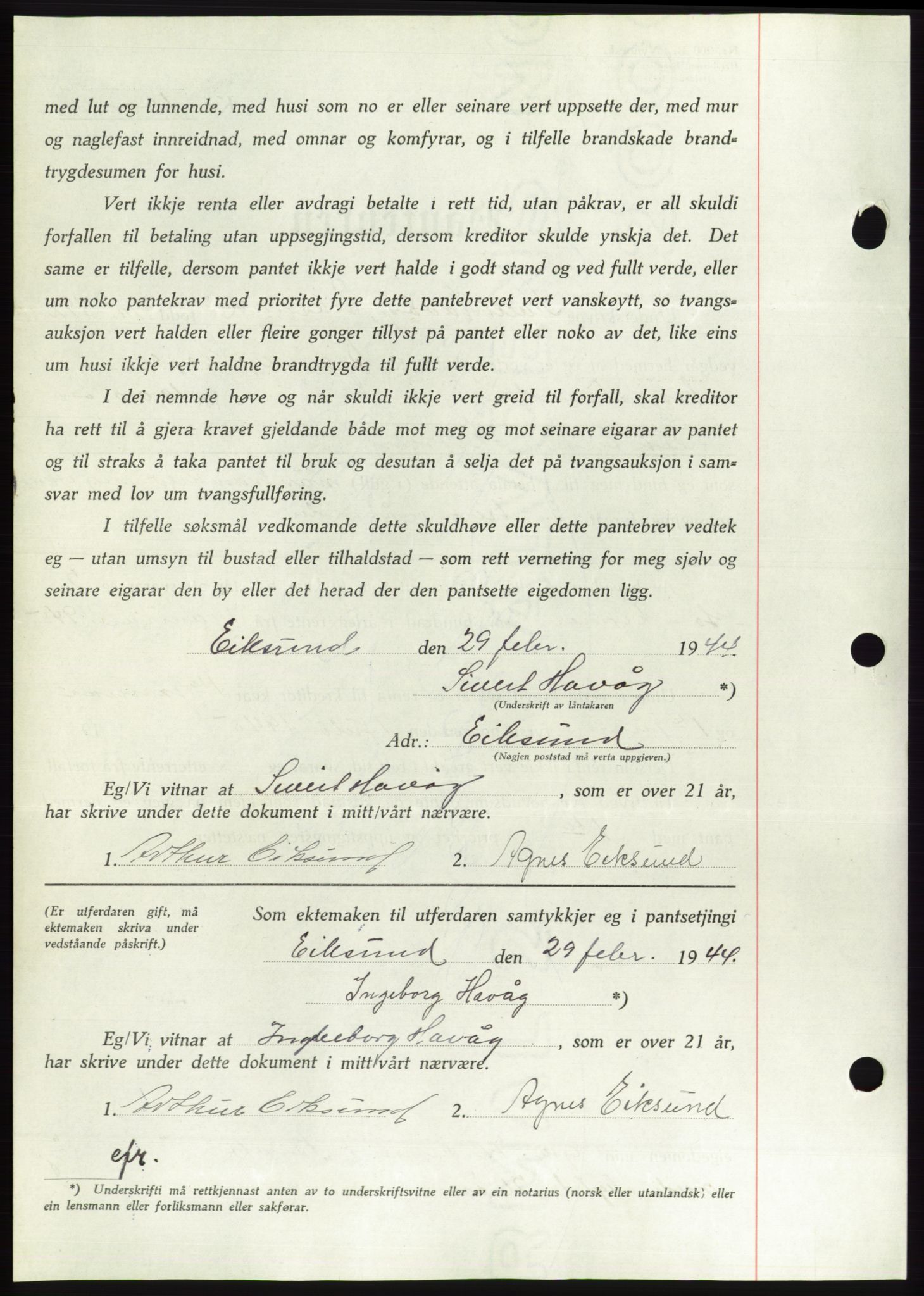 Søre Sunnmøre sorenskriveri, AV/SAT-A-4122/1/2/2C/L0114: Pantebok nr. 1-2B, 1943-1947, Dagboknr: 140/1944