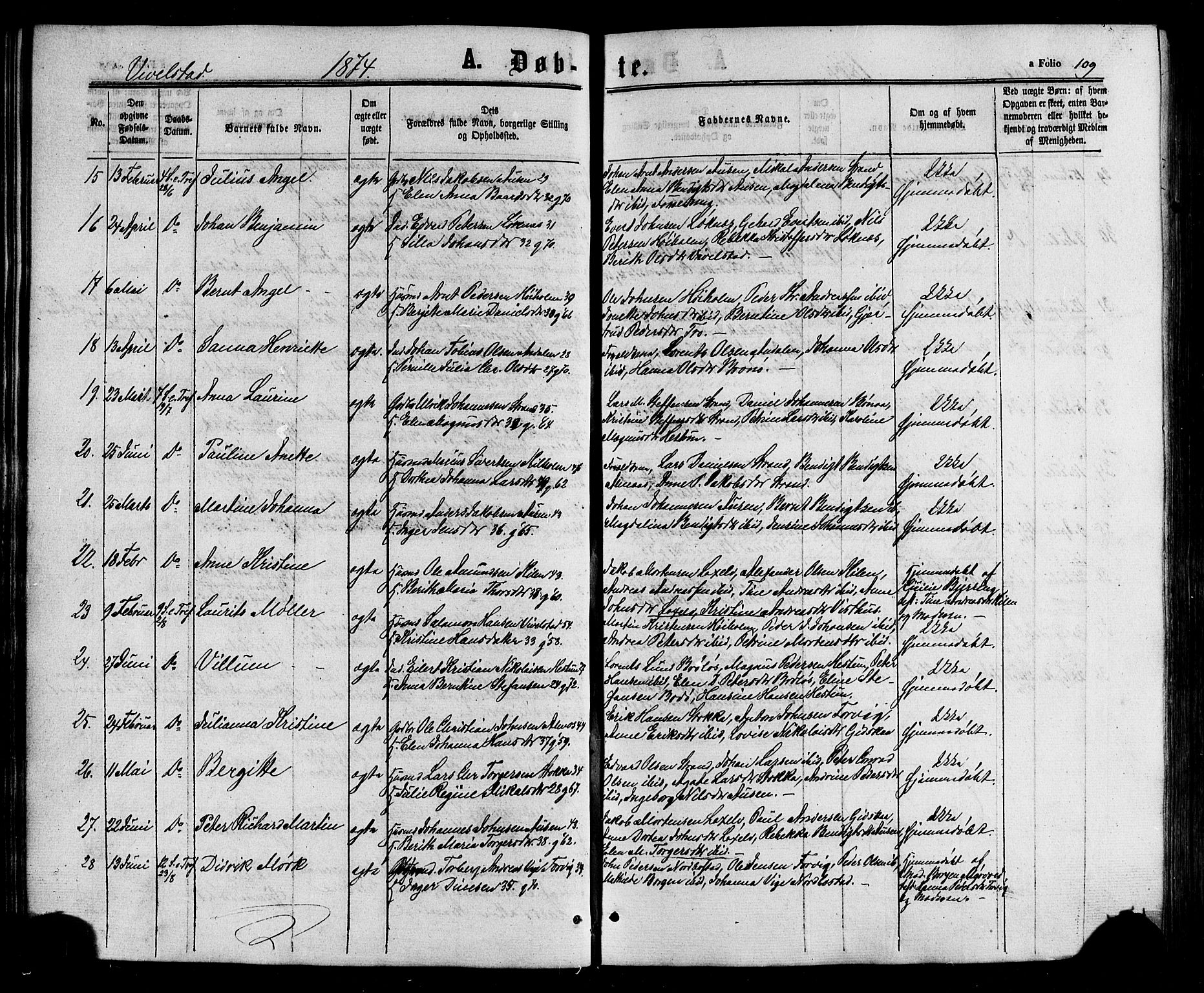 Ministerialprotokoller, klokkerbøker og fødselsregistre - Nordland, AV/SAT-A-1459/817/L0262: Ministerialbok nr. 817A03 /2, 1867-1877, s. 109