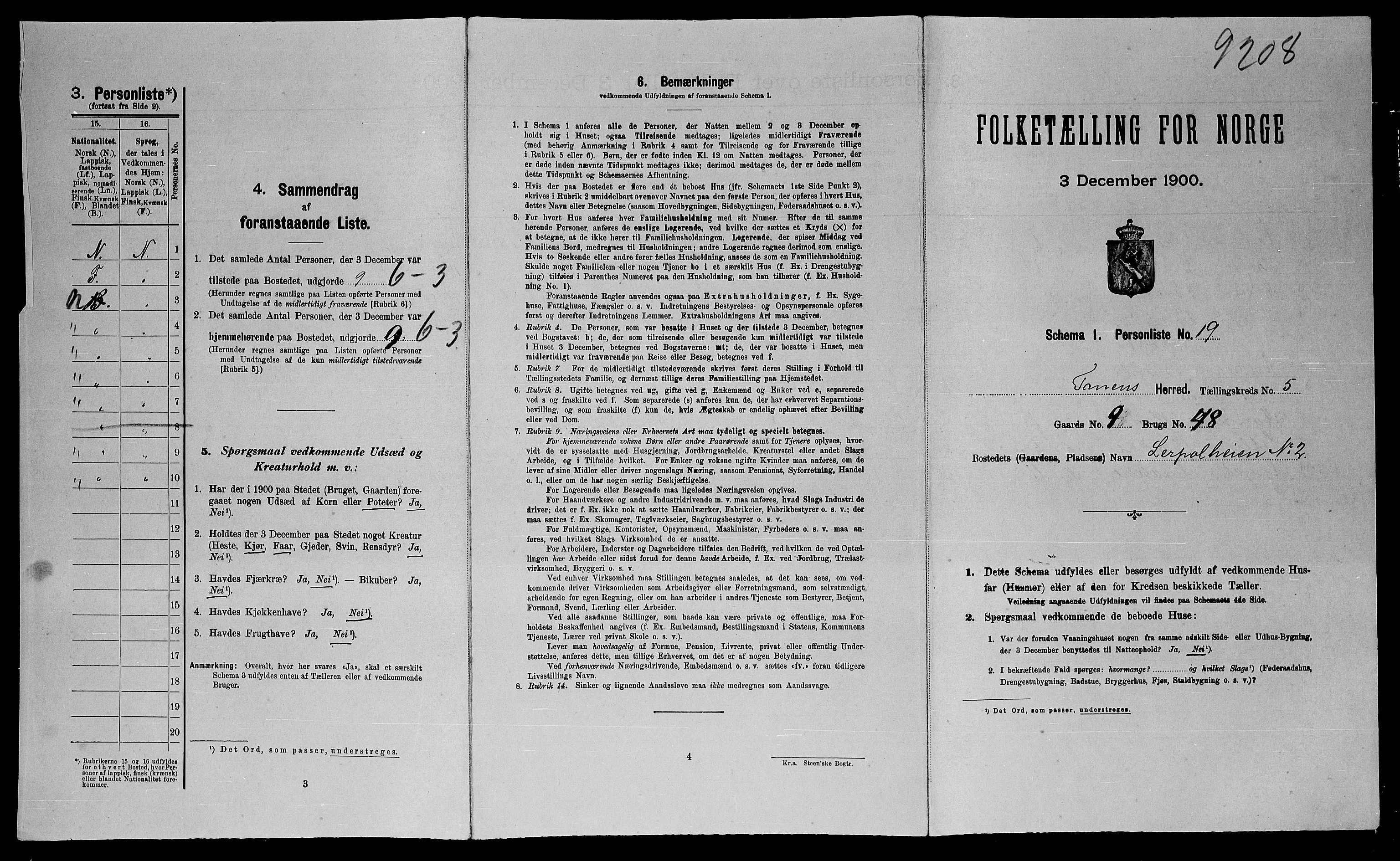 SATØ, Folketelling 1900 for 2025 Tana herred, 1900, s. 812