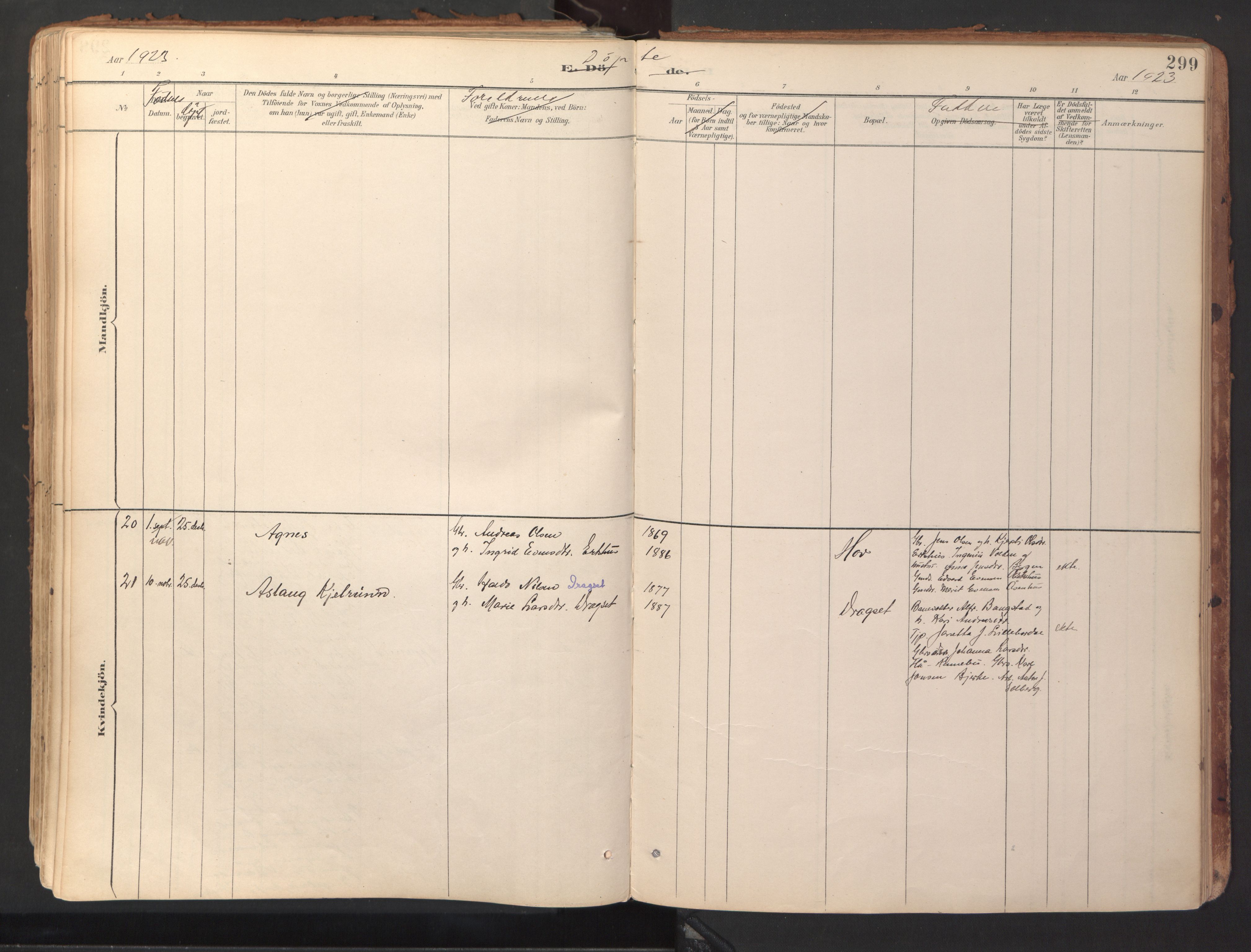 Ministerialprotokoller, klokkerbøker og fødselsregistre - Sør-Trøndelag, SAT/A-1456/689/L1041: Ministerialbok nr. 689A06, 1891-1923, s. 299