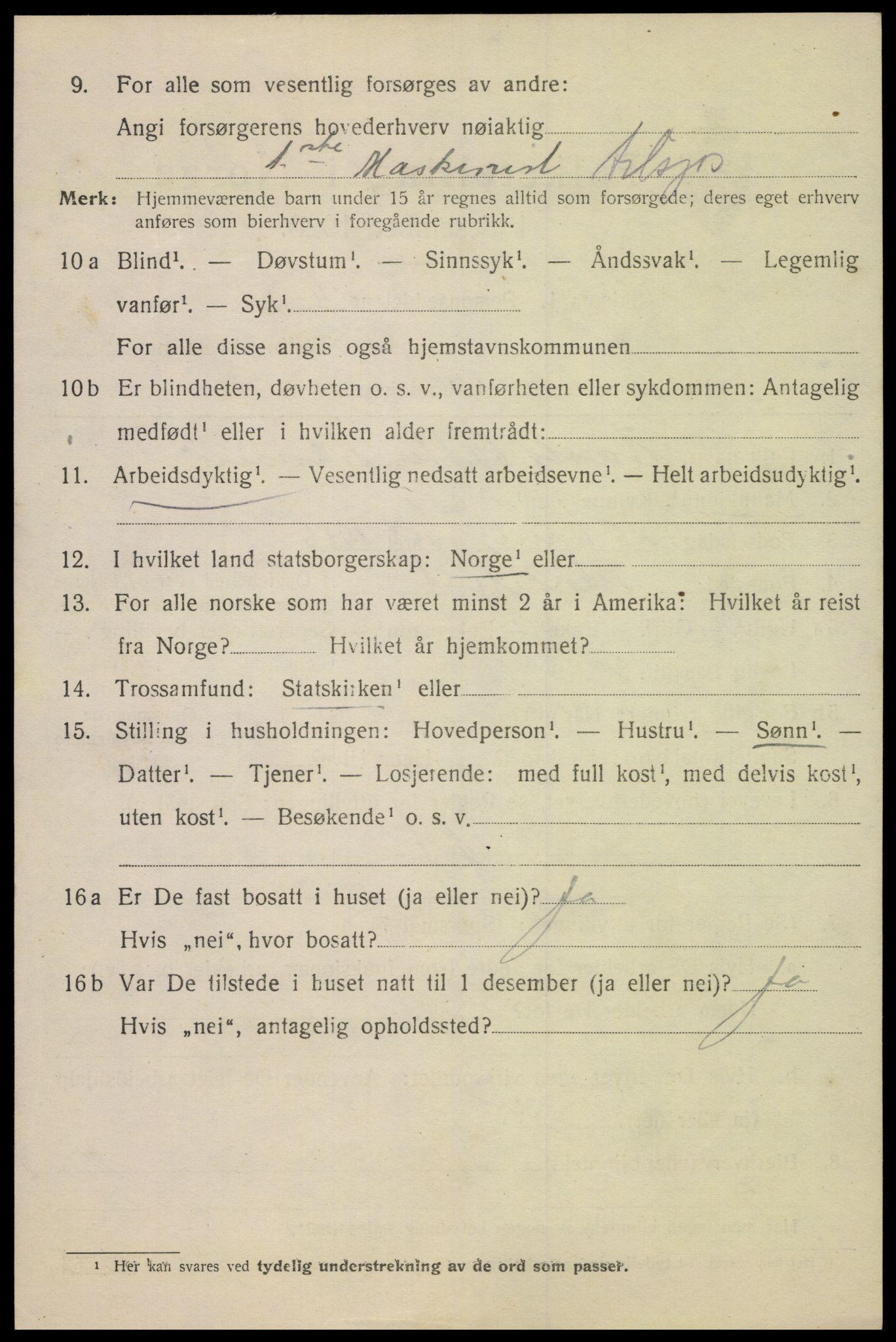 SAK, Folketelling 1920 for 1004 Flekkefjord kjøpstad, 1920, s. 5133